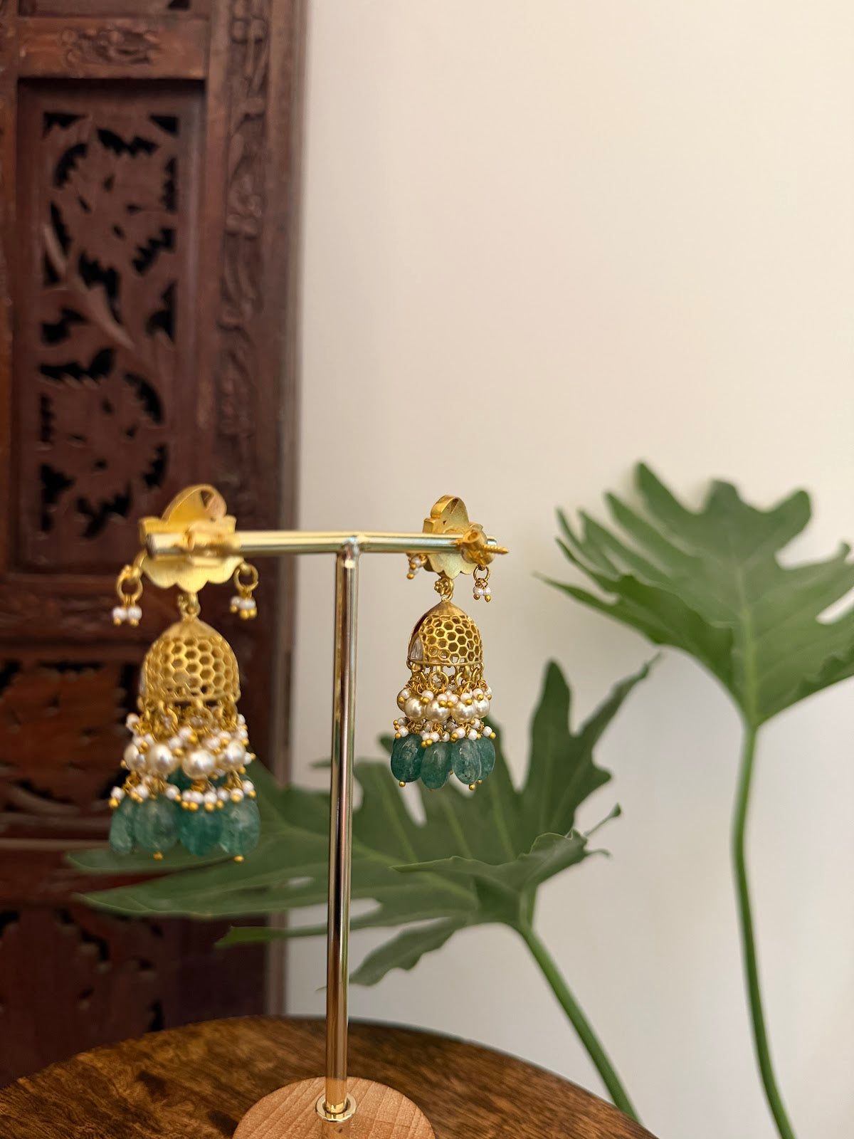 Floral Multicolor Jadau Kundan Earrings ER385