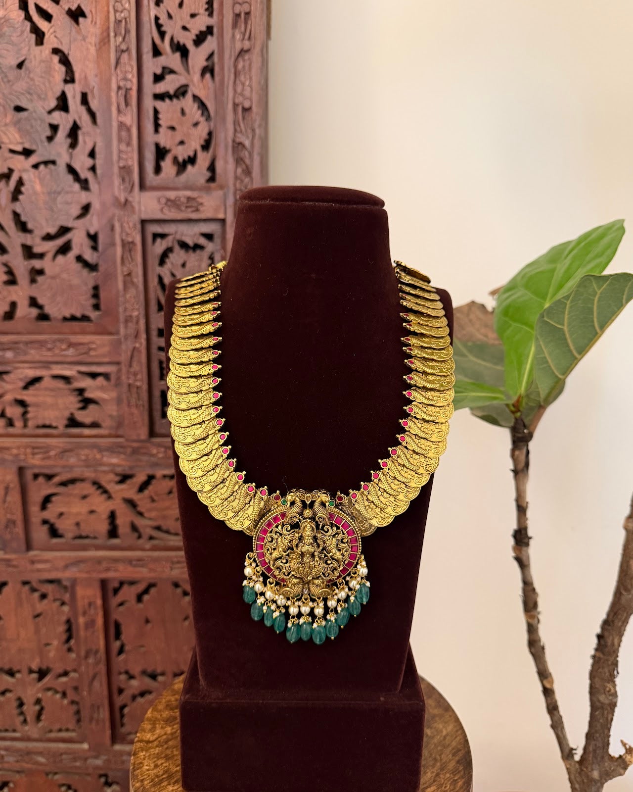 Royal Lakshmi Kaasu Necklace | Heritage-Inspired Handmade| NC778