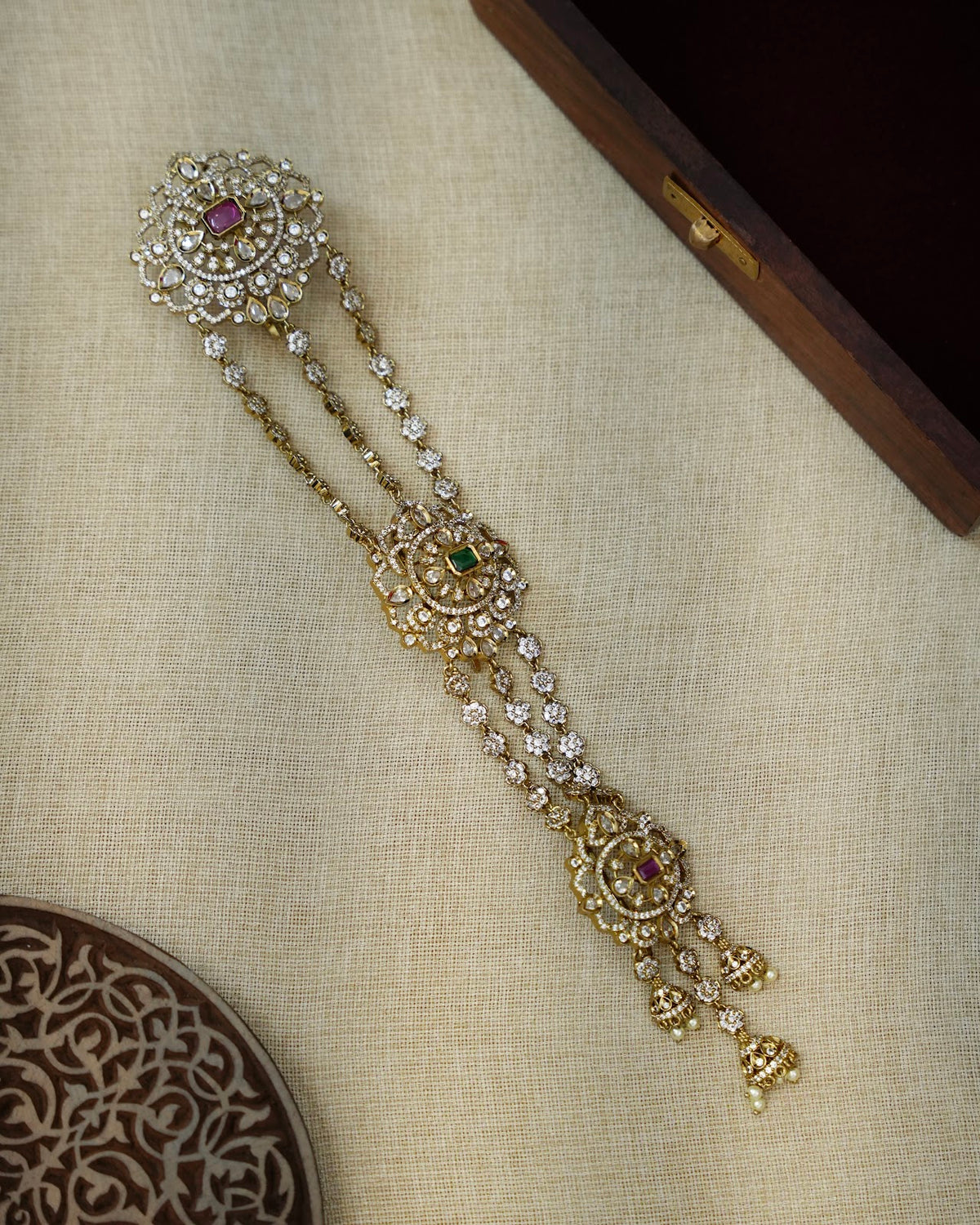 Royal AD Stone 3-Step Bridal Hair Accessory | HA426