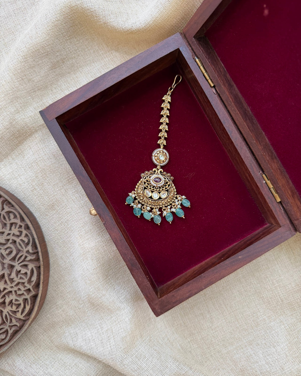 Antique Maang Tikka | Handmade Antique Gold Plated | MT380