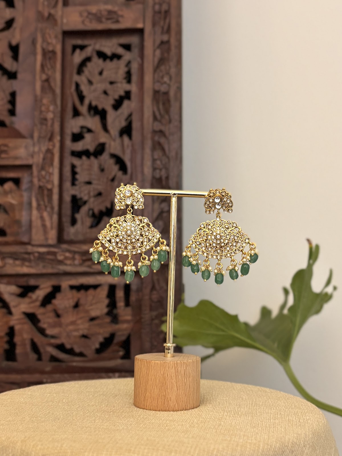 2 in 1 Floral Kundan Statement Earrings | Handmade Gold Plated | ER432