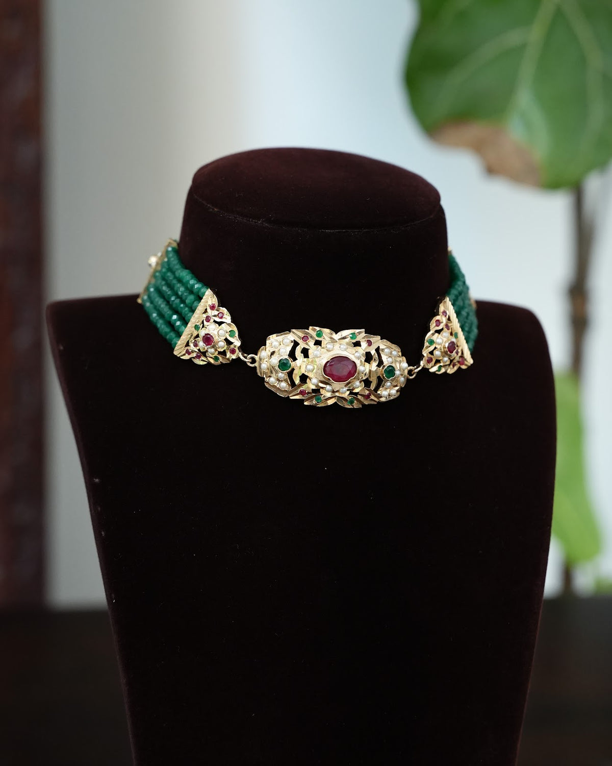 Nizam Hyderabadi Pearl Statement Choker | Handmade Gold Plated | NC898