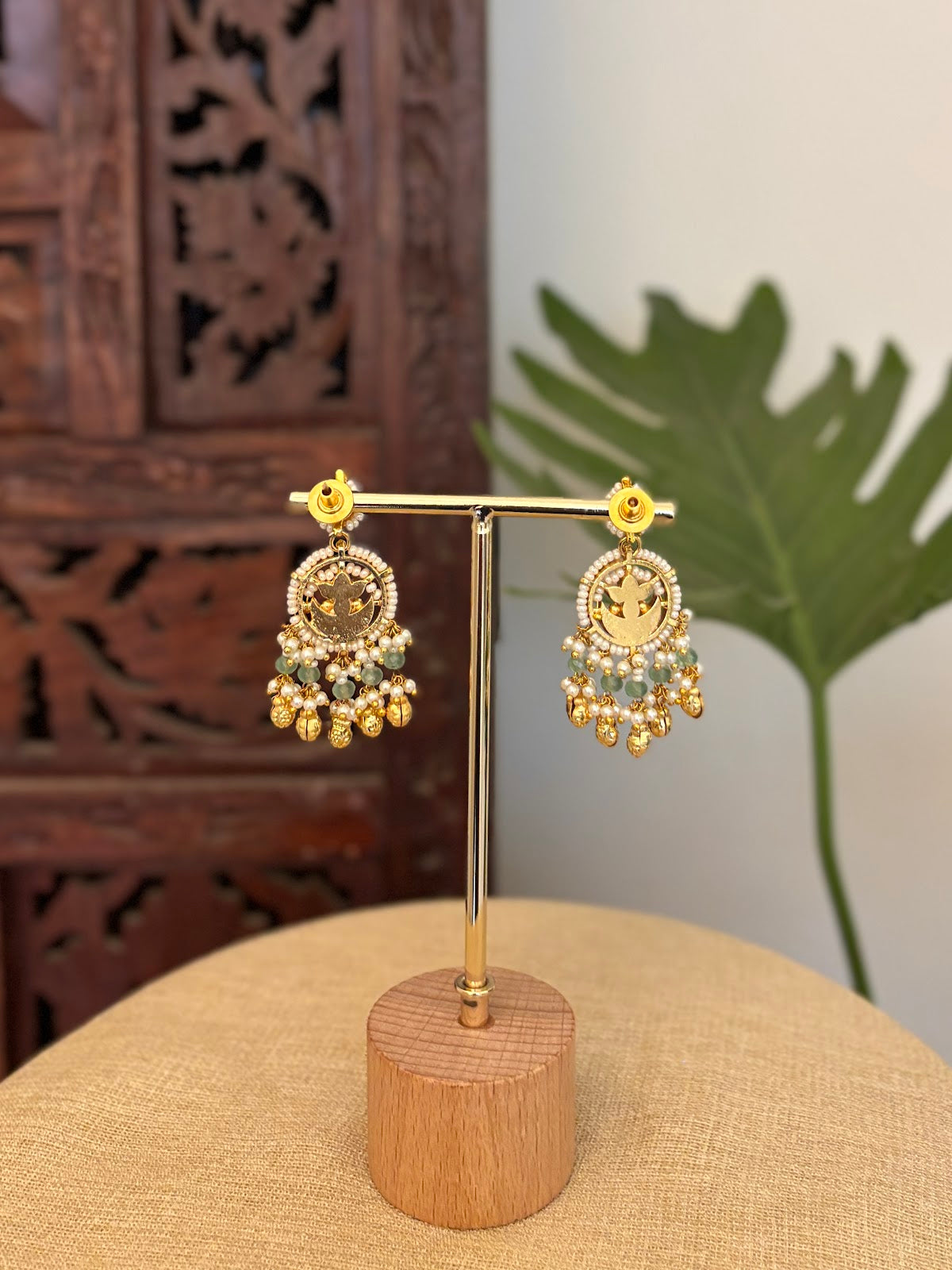 Multicolor Floral Kundan Jhumka Earrings | Handmade Gold Plated | ER425