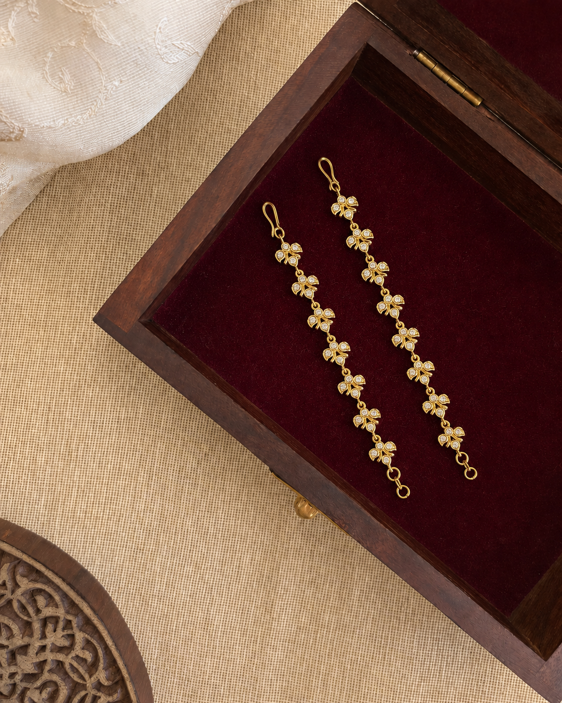 Vintage Impon Ear Chain – Heritage Floral Design EC231