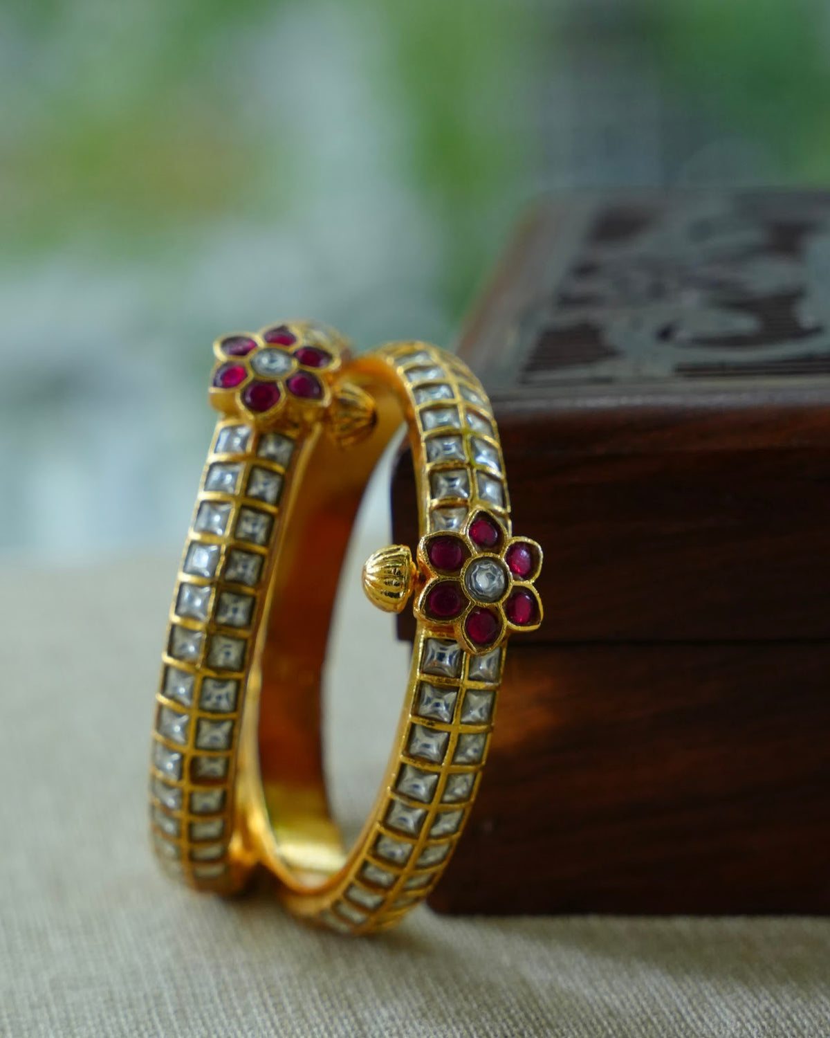 Jadau Kundan White Kada Bangle | BA151 | BA152 | BA153