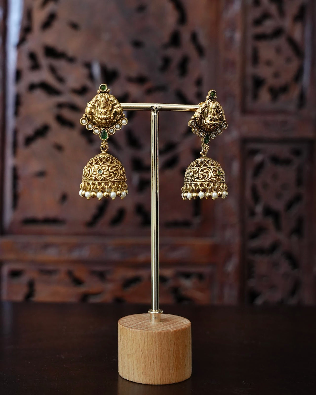Heritage Elegance Lakshmi Antique Necklace Set | NC889