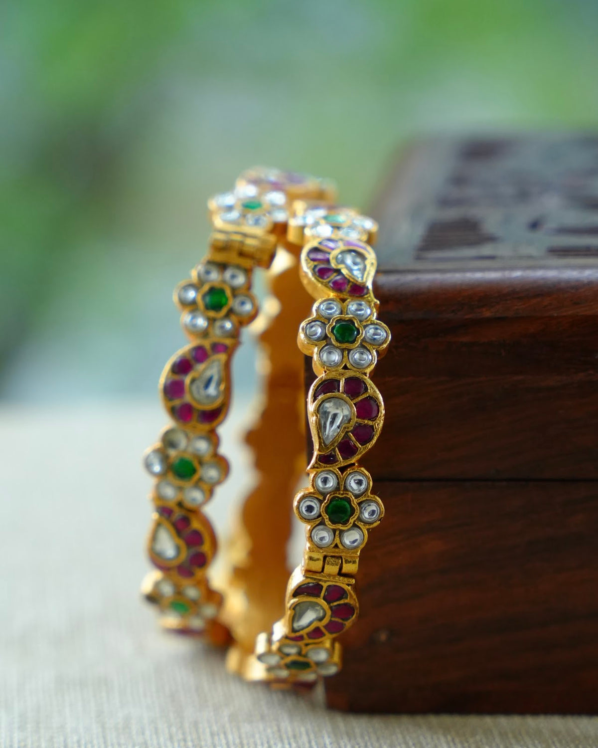 Multicolour Jadau Kundan Kada Bangle | BA163 | BA164 | BA165