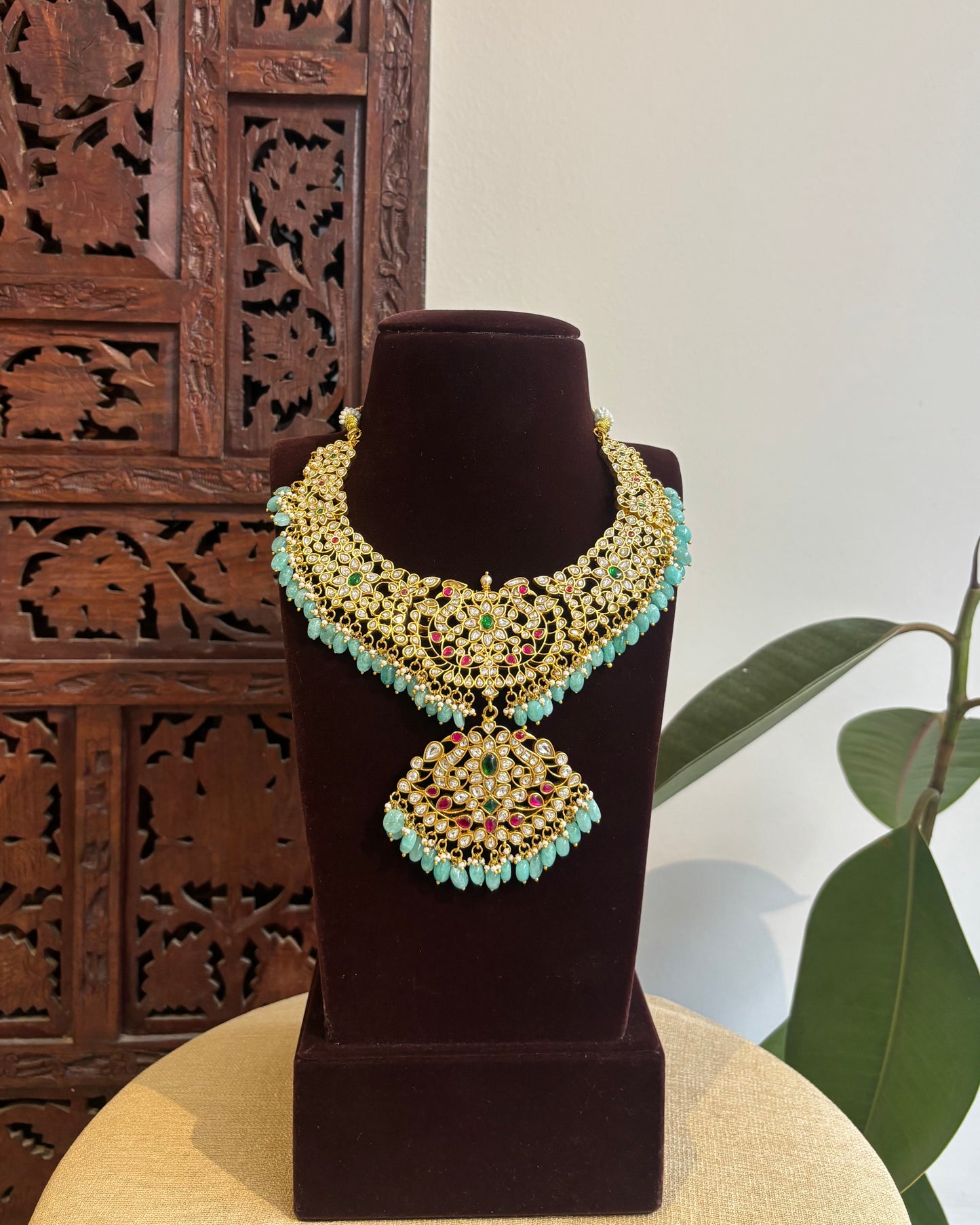 Multicolor Jadau Kundan Floral Necklace | NC360