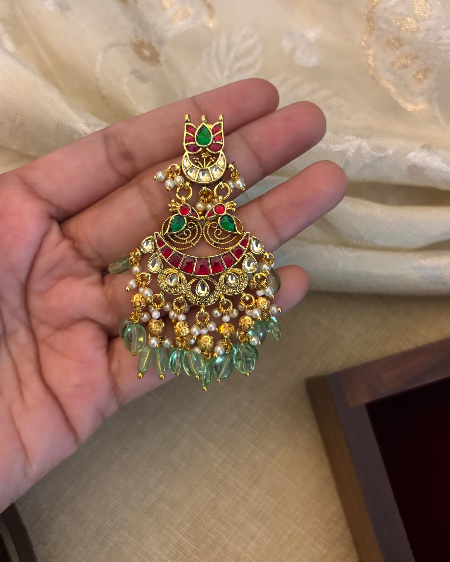 Heritage Glow Antique Kundan Earrings | ER123