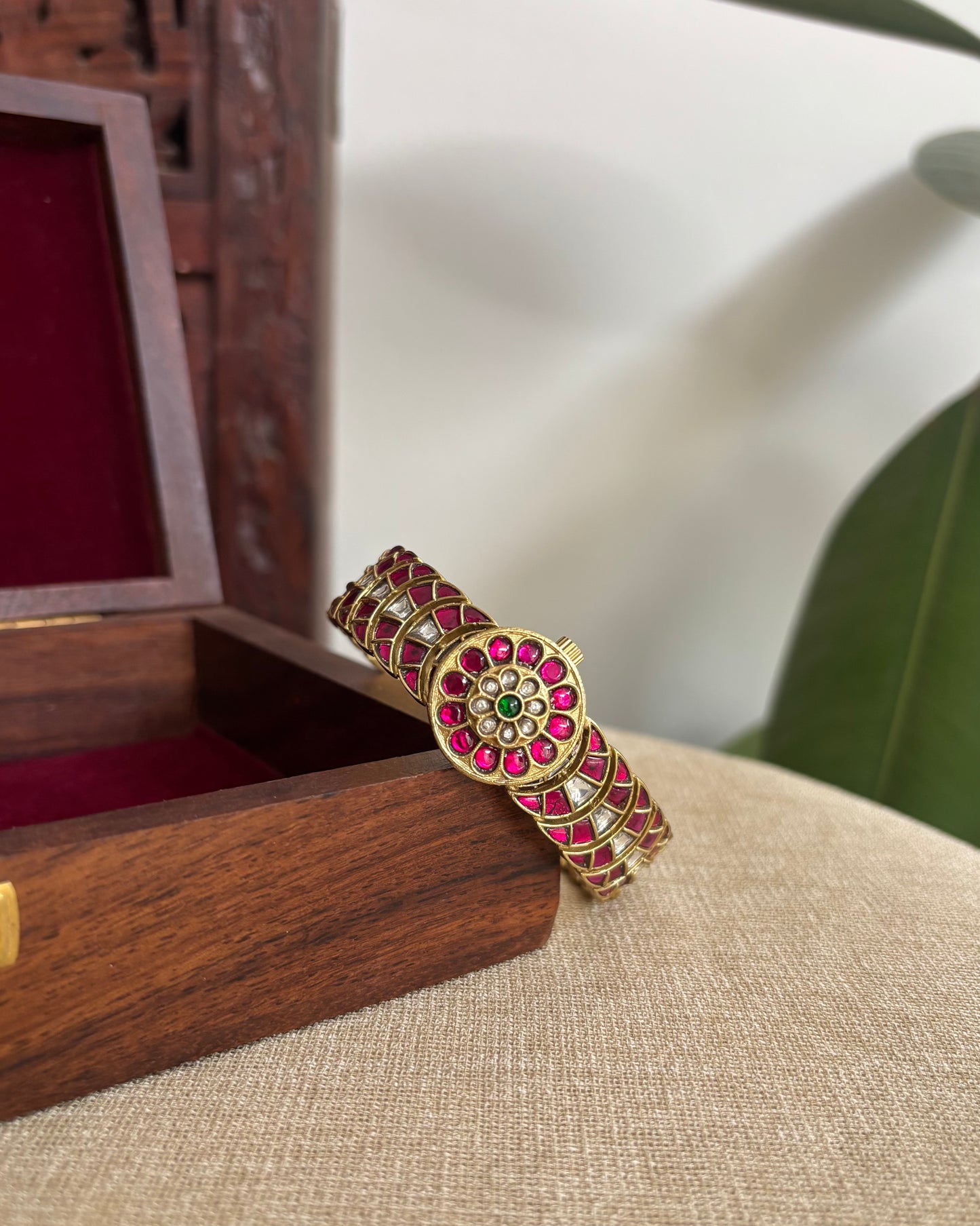 Jadau Kundan Gold Plated Bangles — Multicolor | BA039