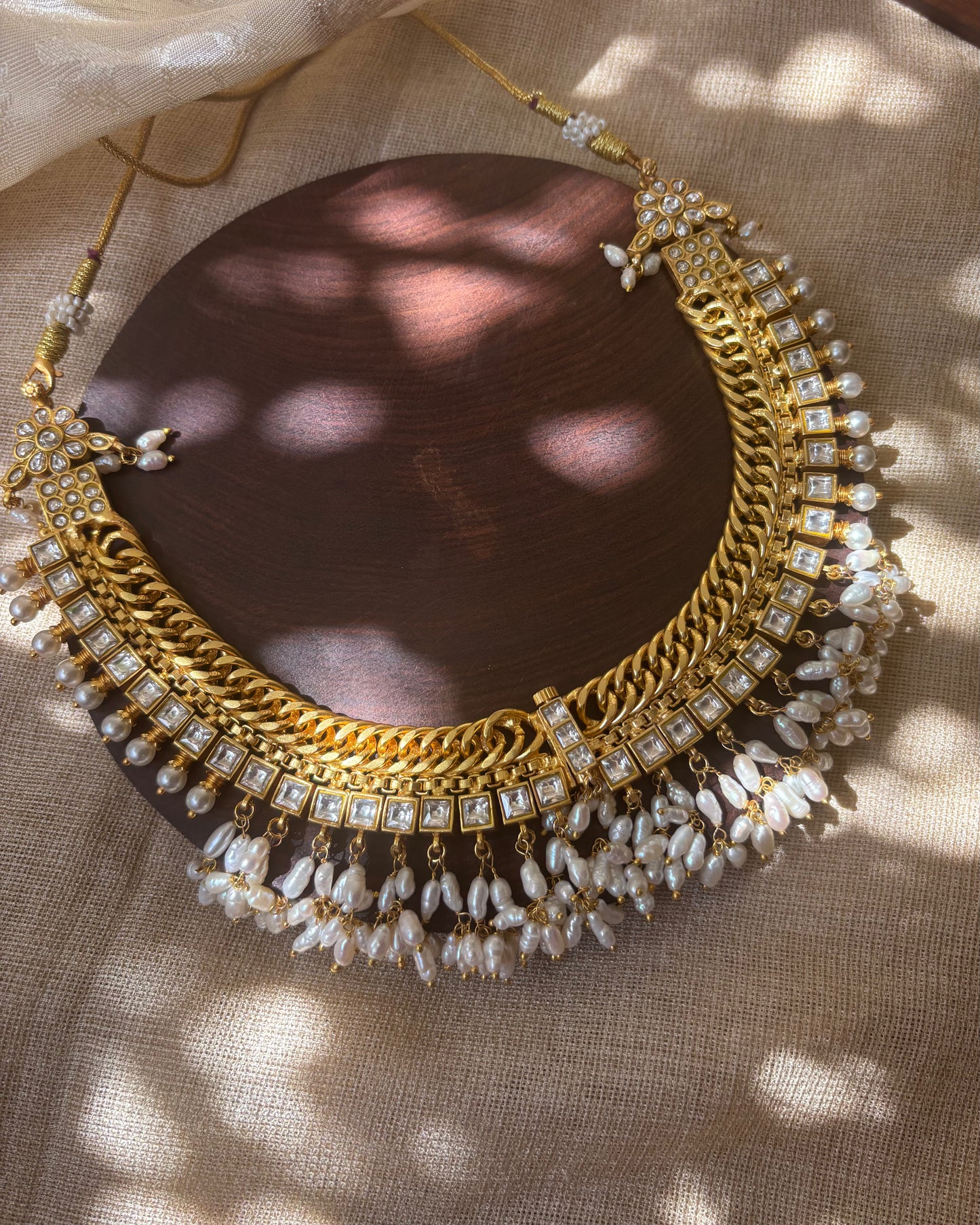 4-in-1 Jadau Kundan Guttapusalu Necklace with Removable Peacock Pendant | NC076