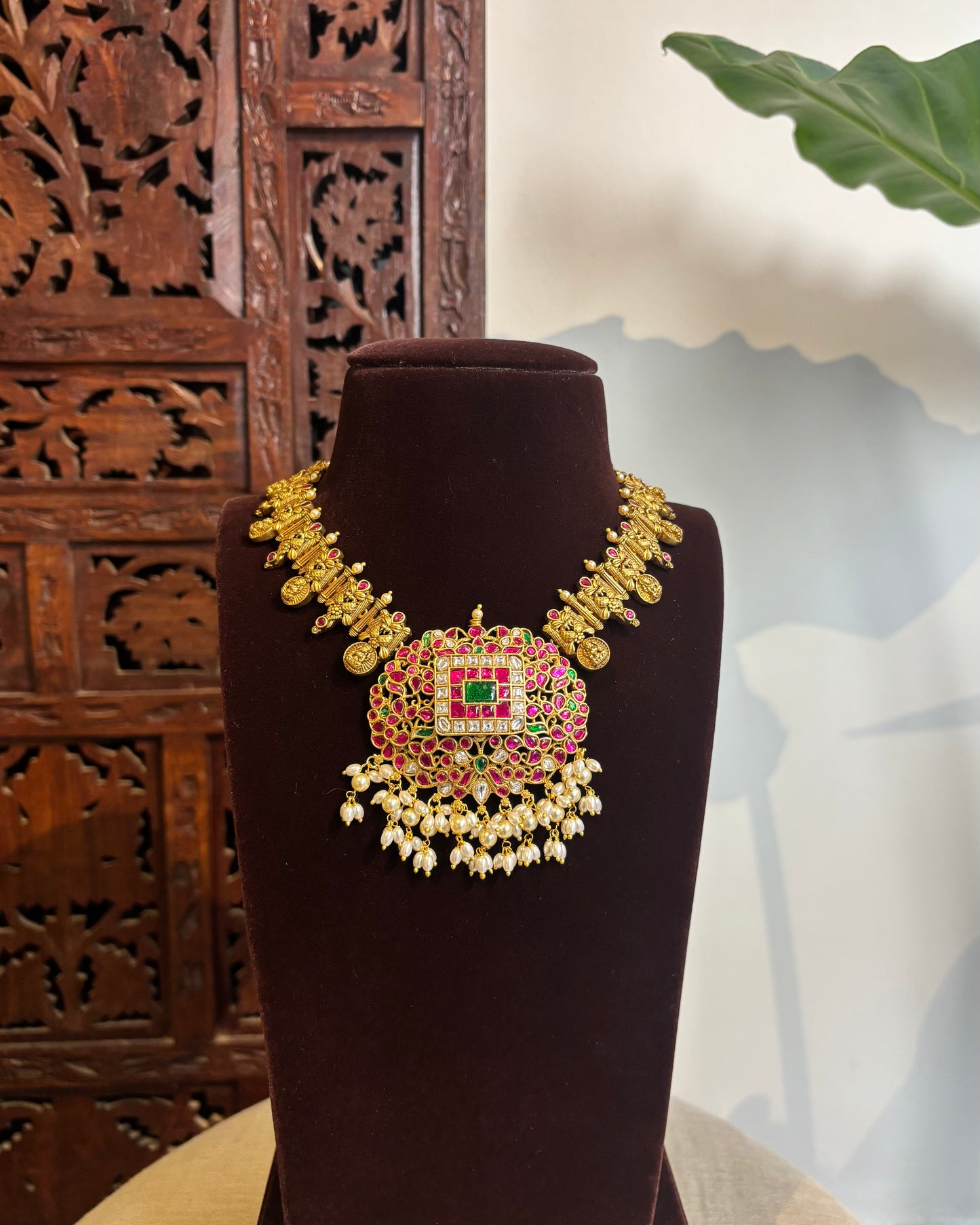 The Royal Kaasu Edit: Jadau Kundan Matte Finish Necklace | NC245