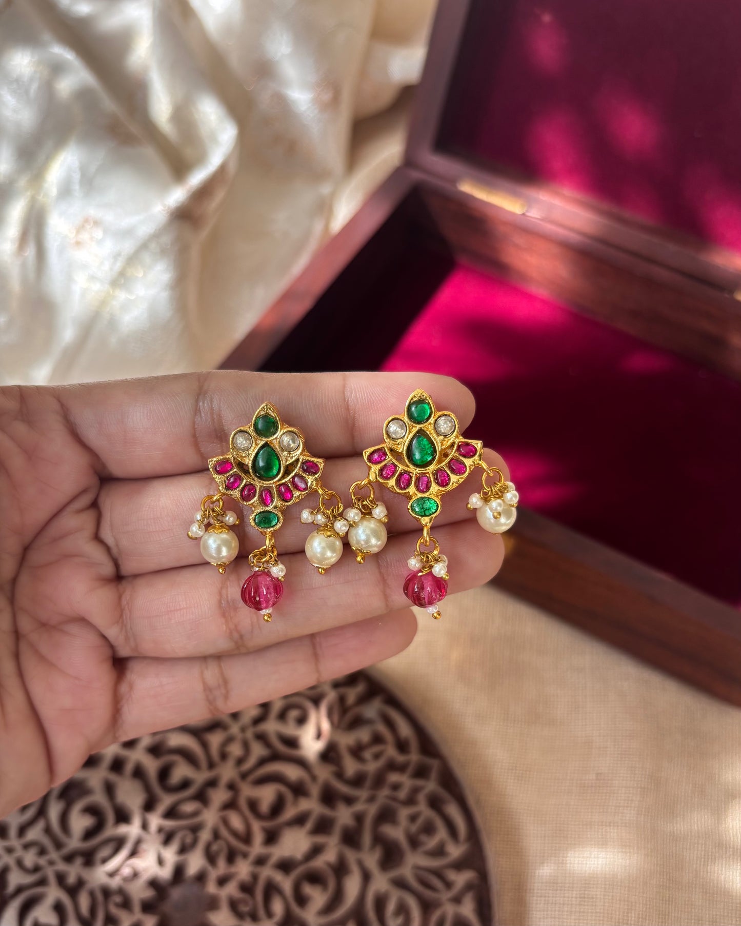 Multicolor Floral Stud Earrings | ER046