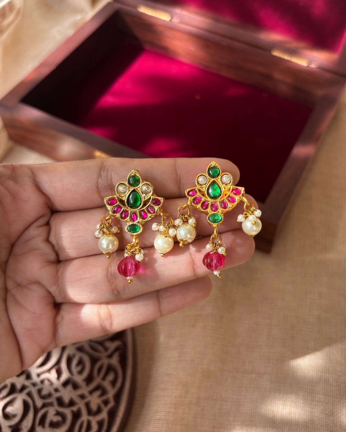 Multicolor Floral Stud Earrings | ER046