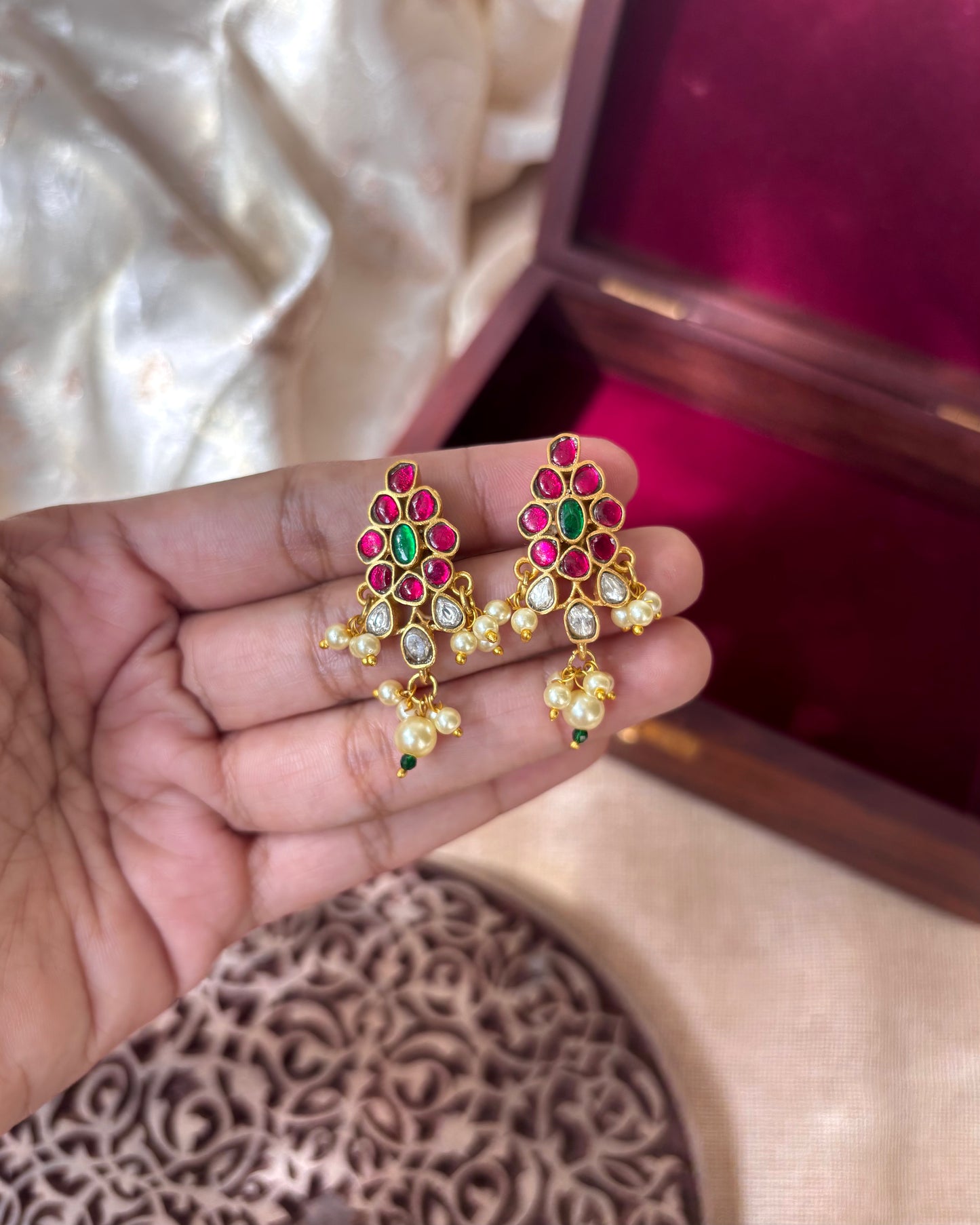 Multicolor Floral Stud Earrings | ER047