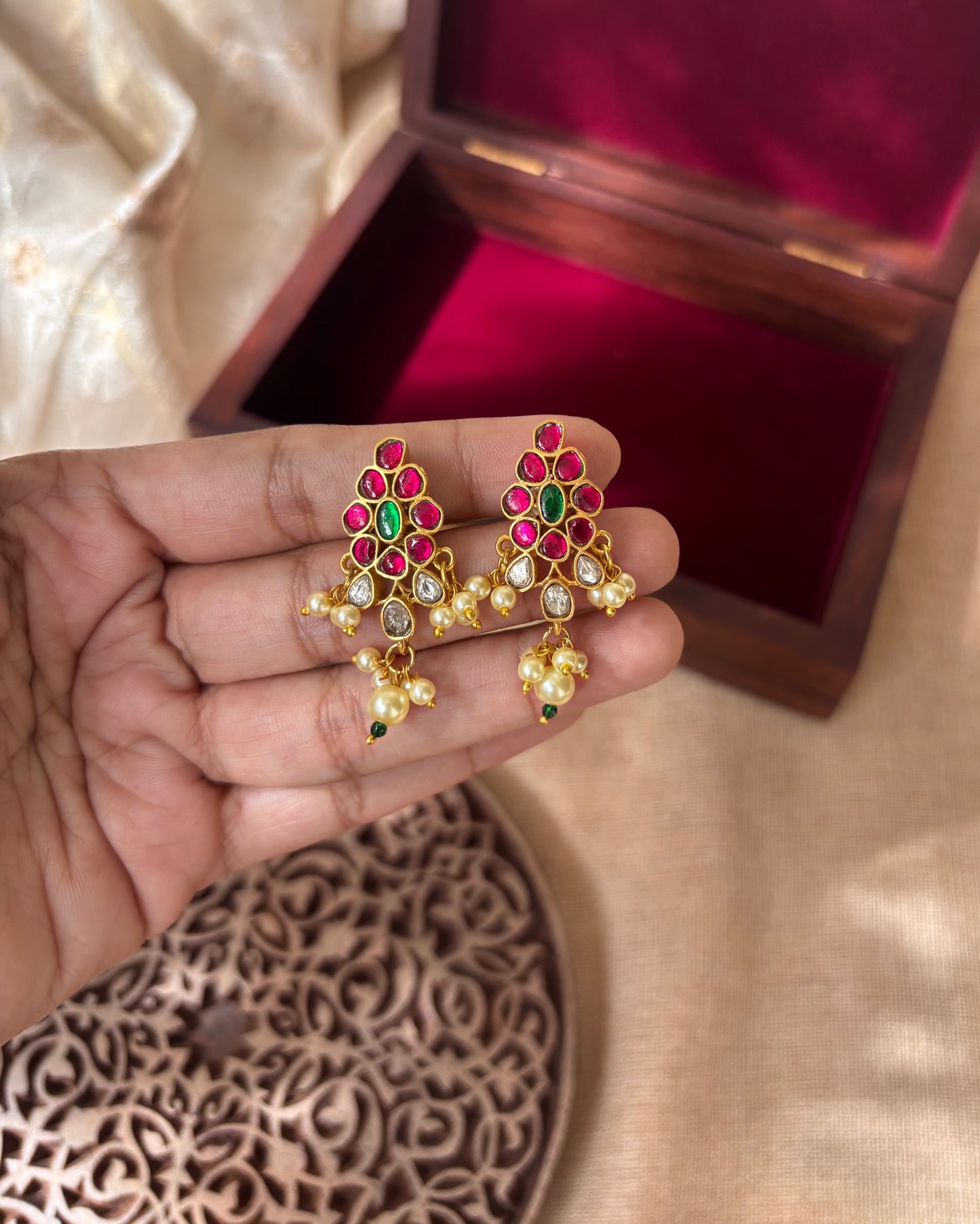 Multicolor Floral Stud Earrings | ER047