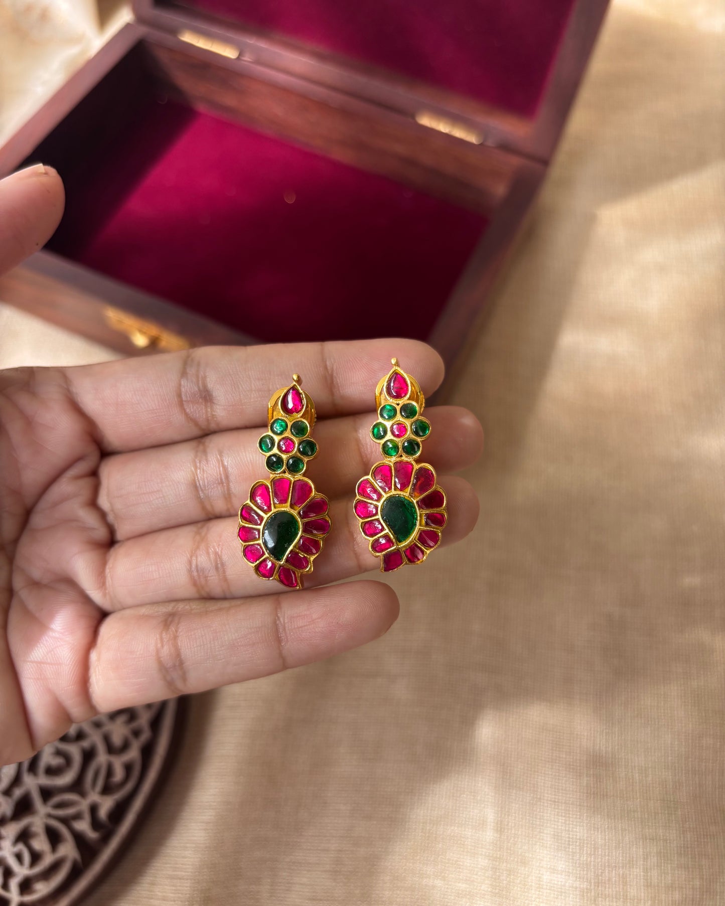 Multicolor Mango Floral Stud Earrings | ER051