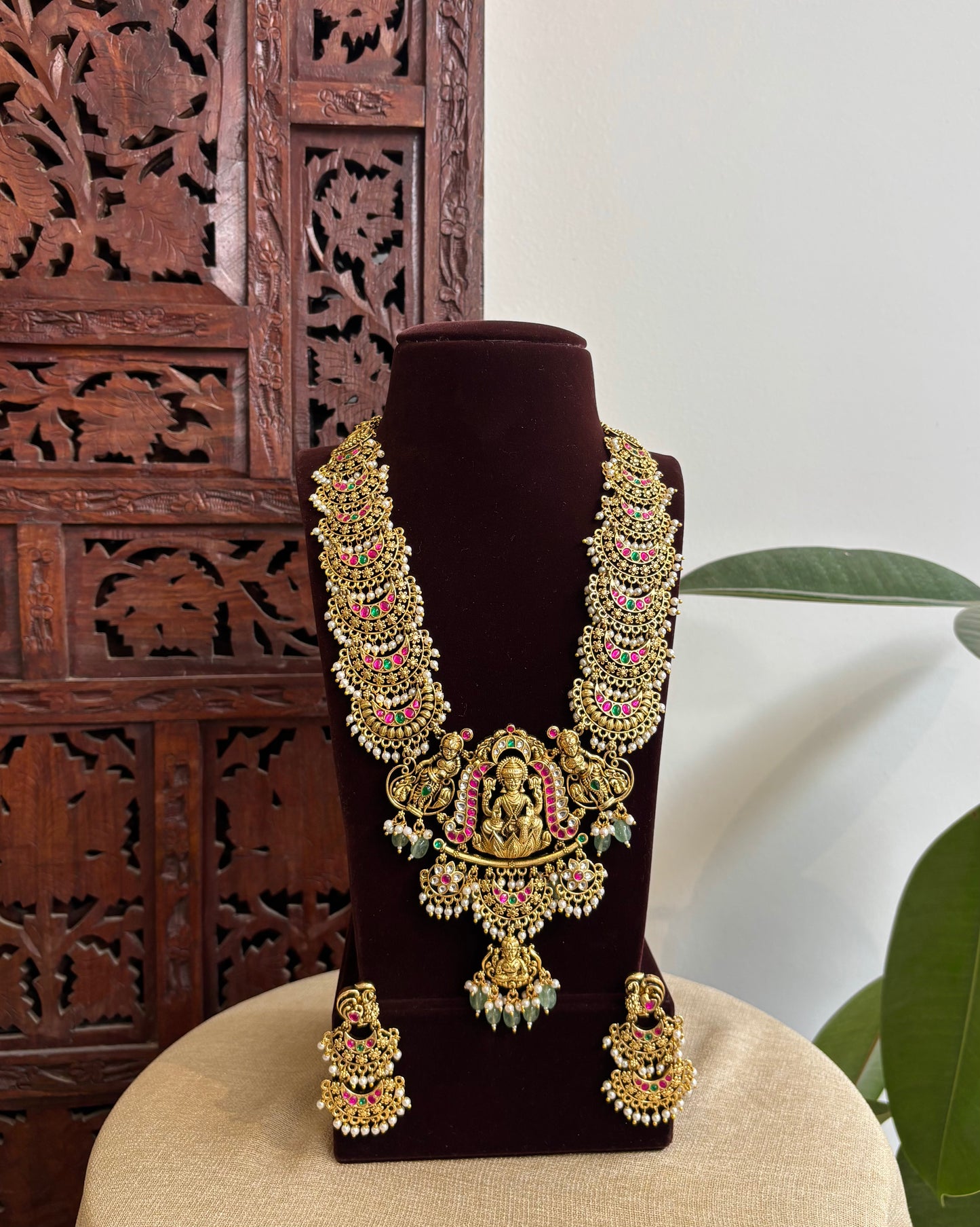 Jadau Kundan Peacock Floral Necklace | NC348