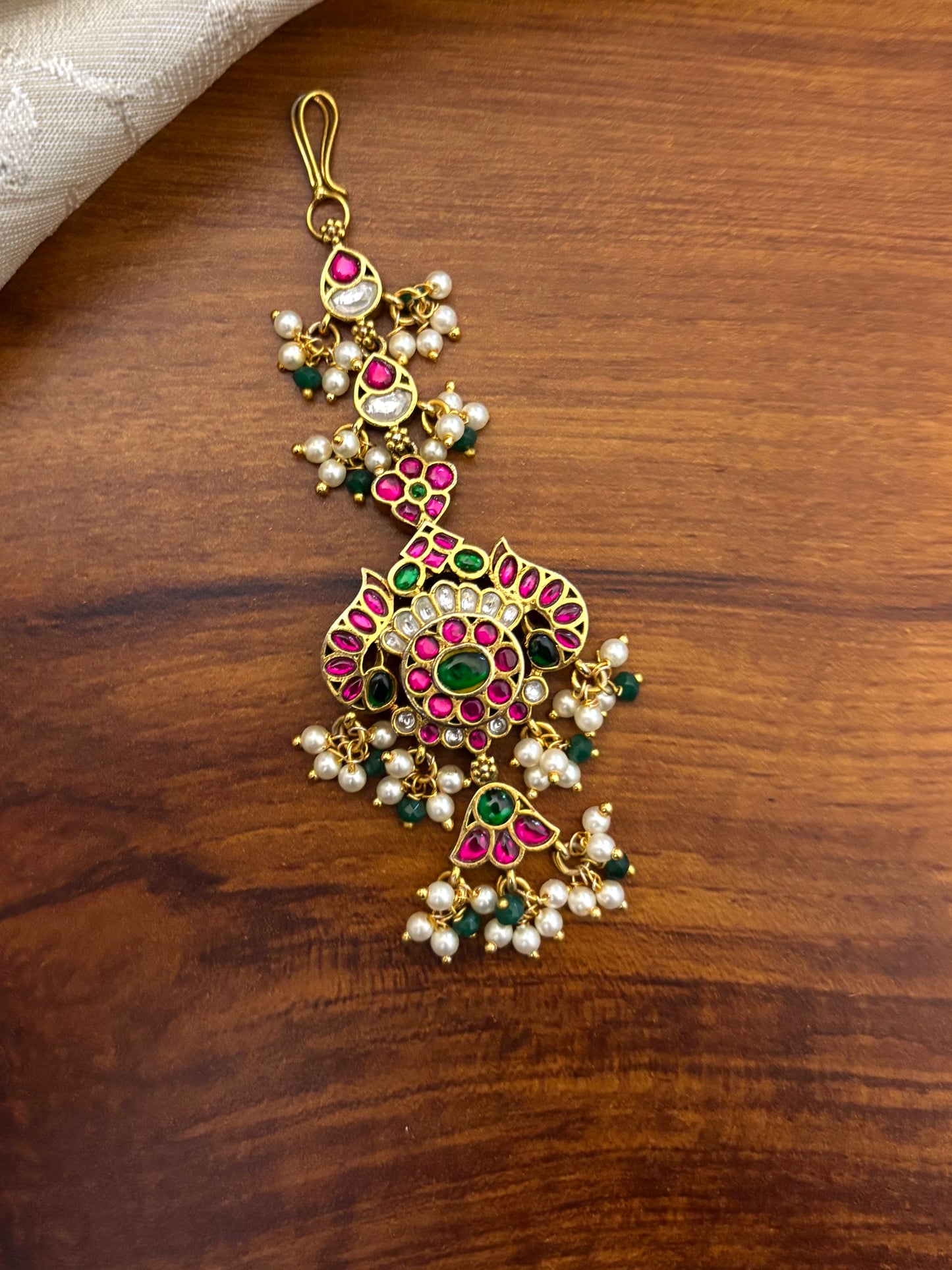 Handcrafted Multicolor Jadau Maang Tikka | MT117