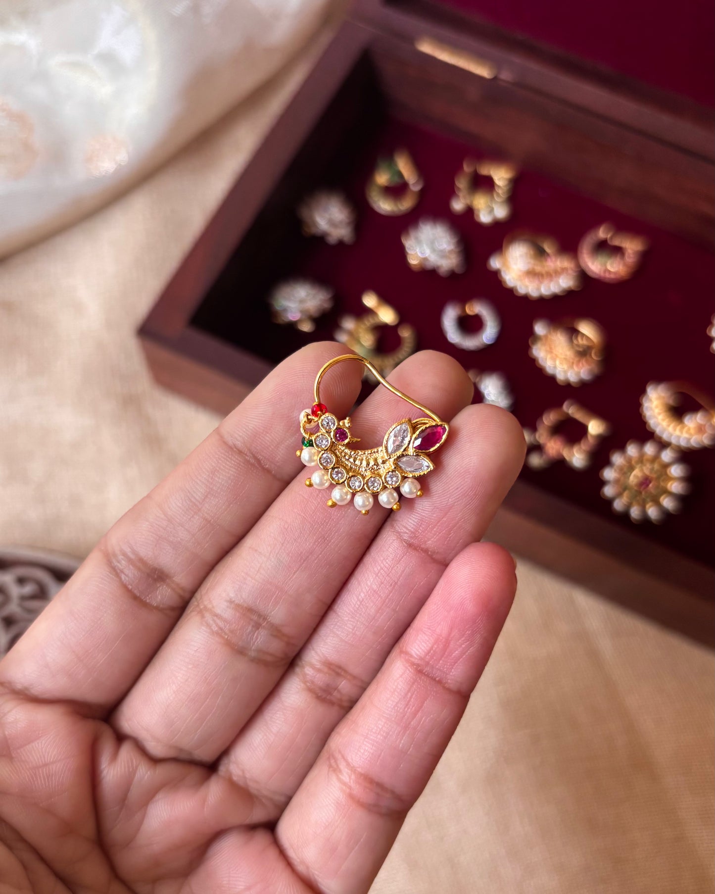 Peacock Statement Clip on Nosepin | NP020