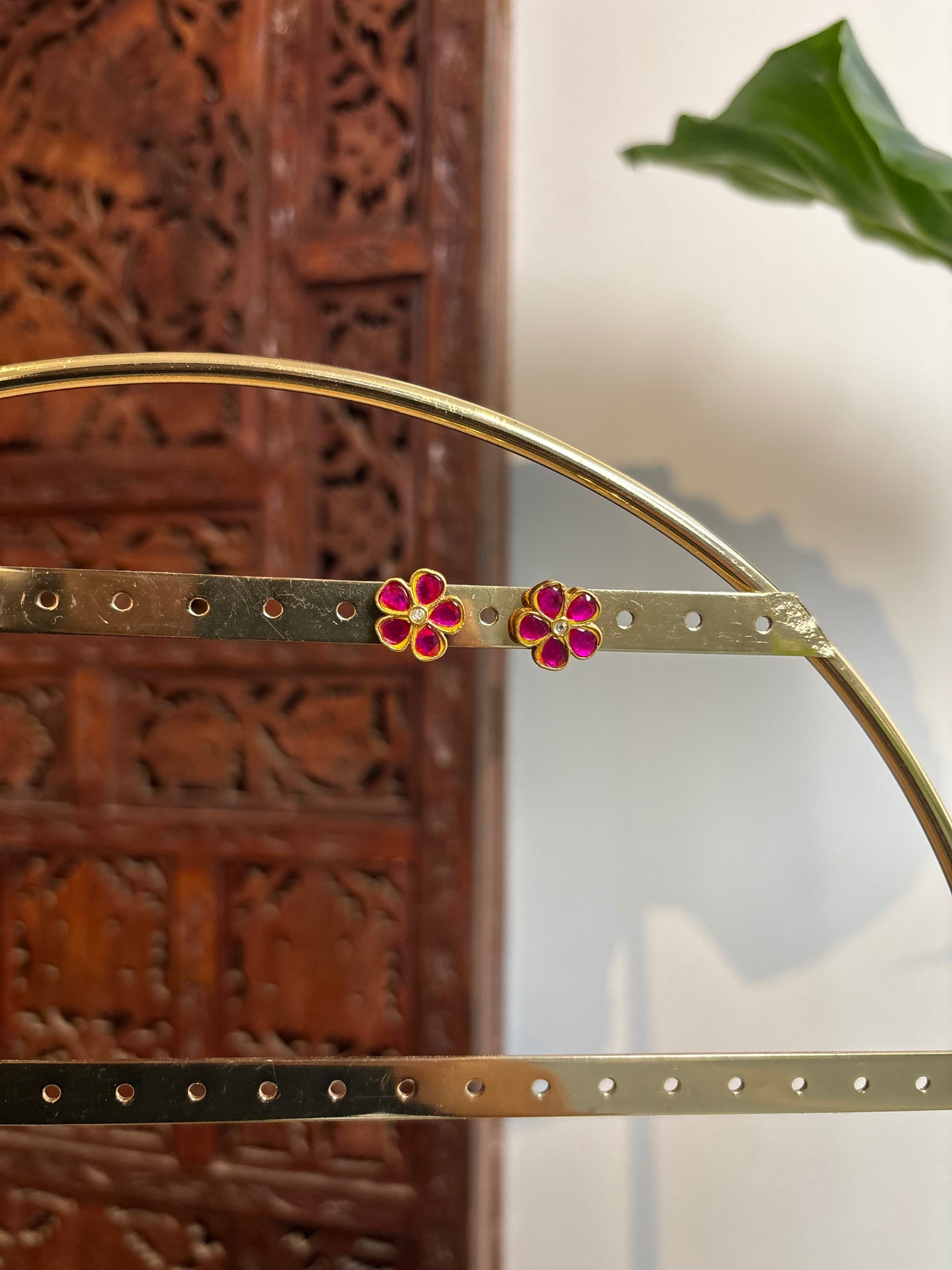 Ruby Floral Stud Earrings | ER181