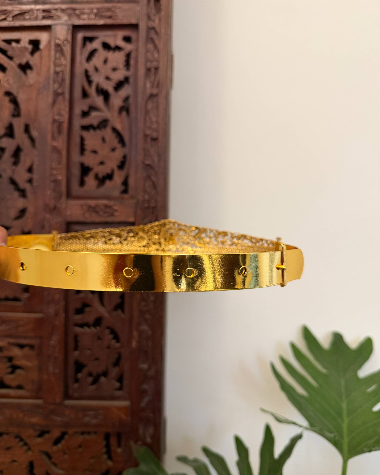 Peacock Lakshmi Kundan Hipbelt For Kids with 3D Lakshmi Motifs | WB036