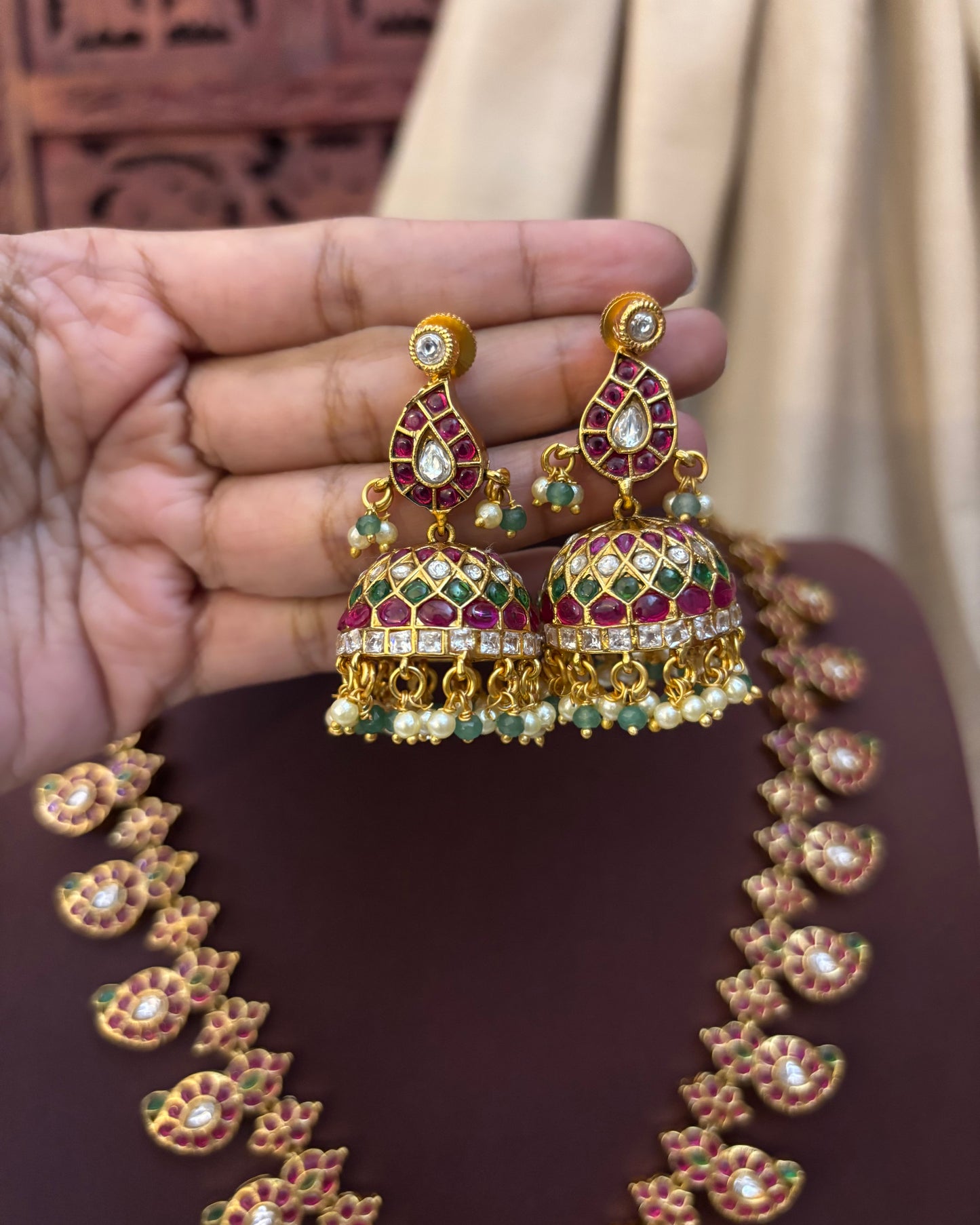 2 in 1 Kemp Mango Haram with Earrings | NC086
