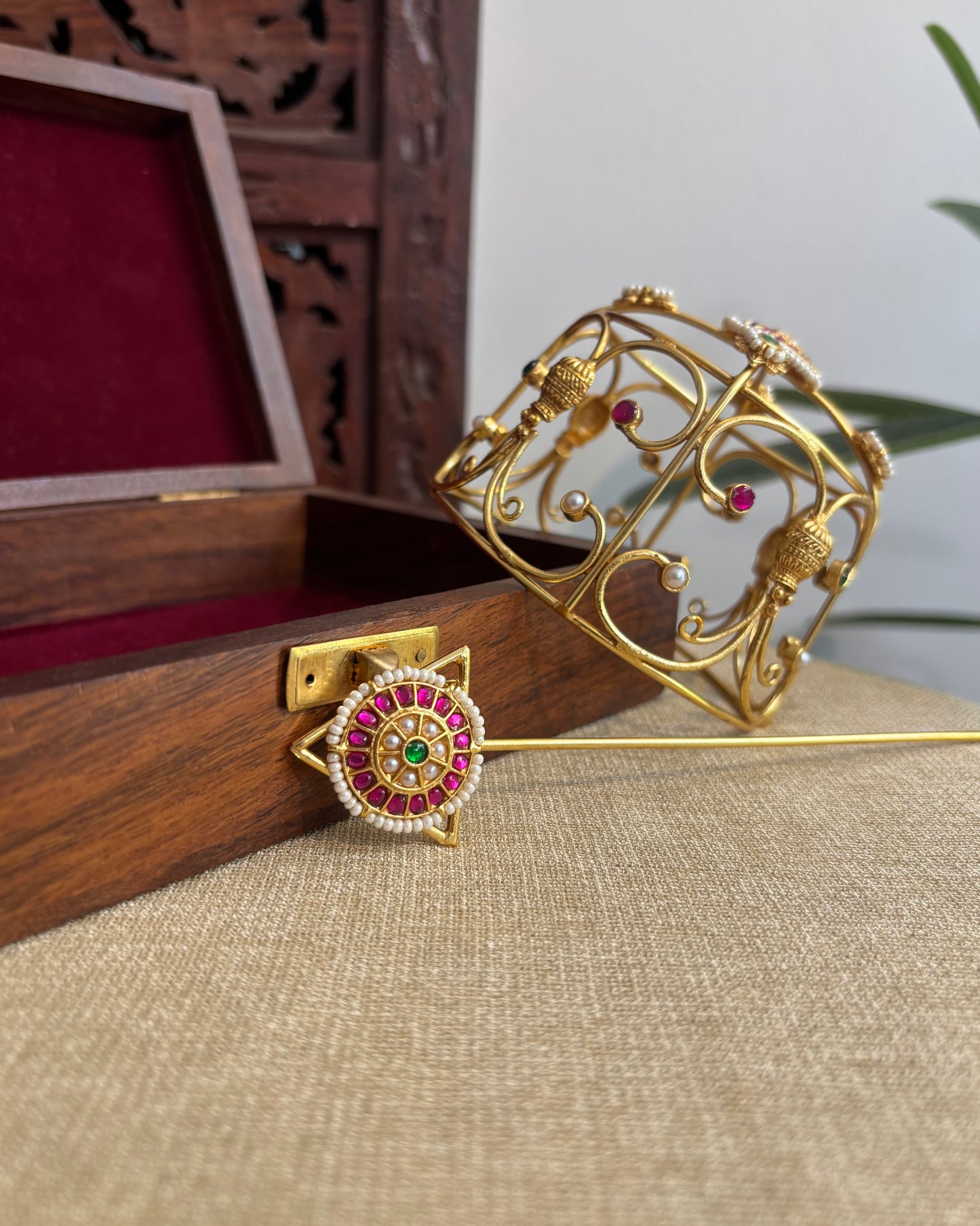 Jadau Kundan Hair Bun Accessory | HA305