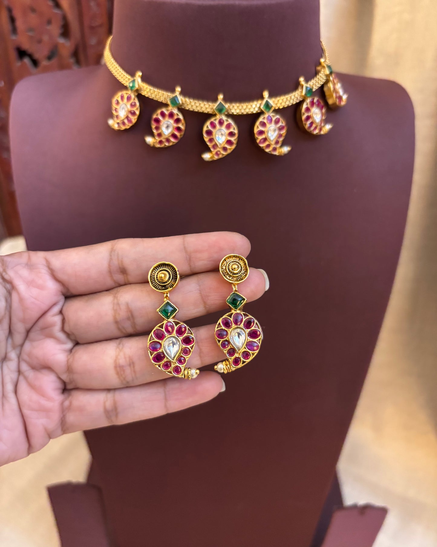 2 in 1 Kemp Mango Haram with Earrings | NC088