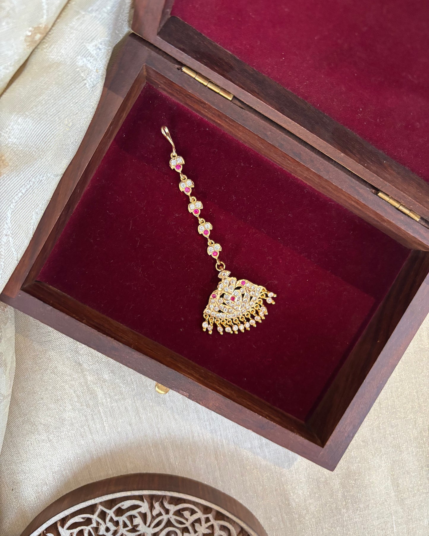 Vintage Impon Floral Maang Tikka | MT200