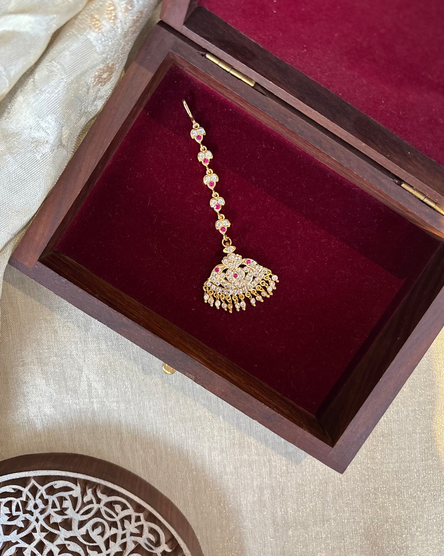 Vintage Impon Floral Maang Tikka | MT203