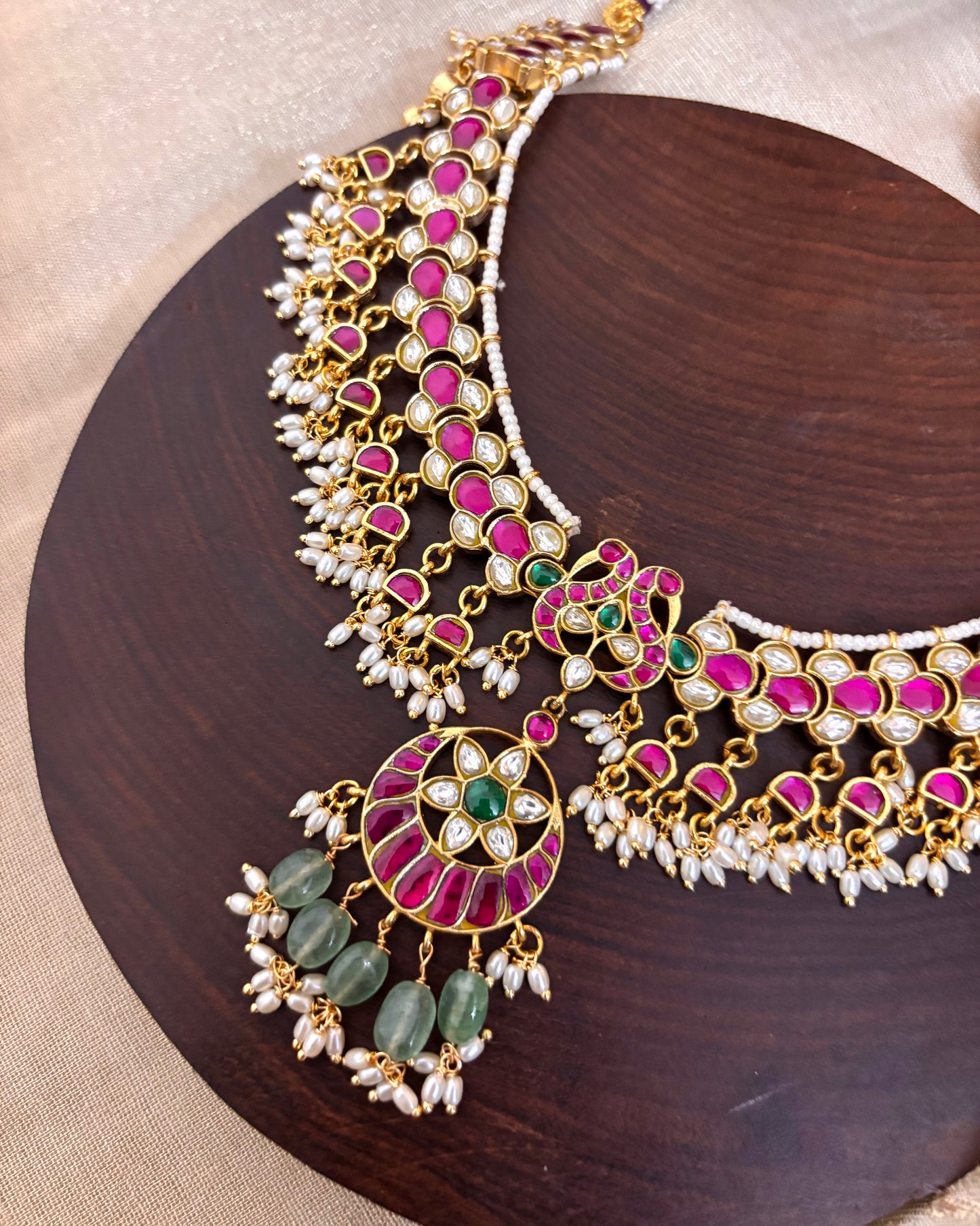 Intricate Floral Jadau Kundan Necklace | NC097