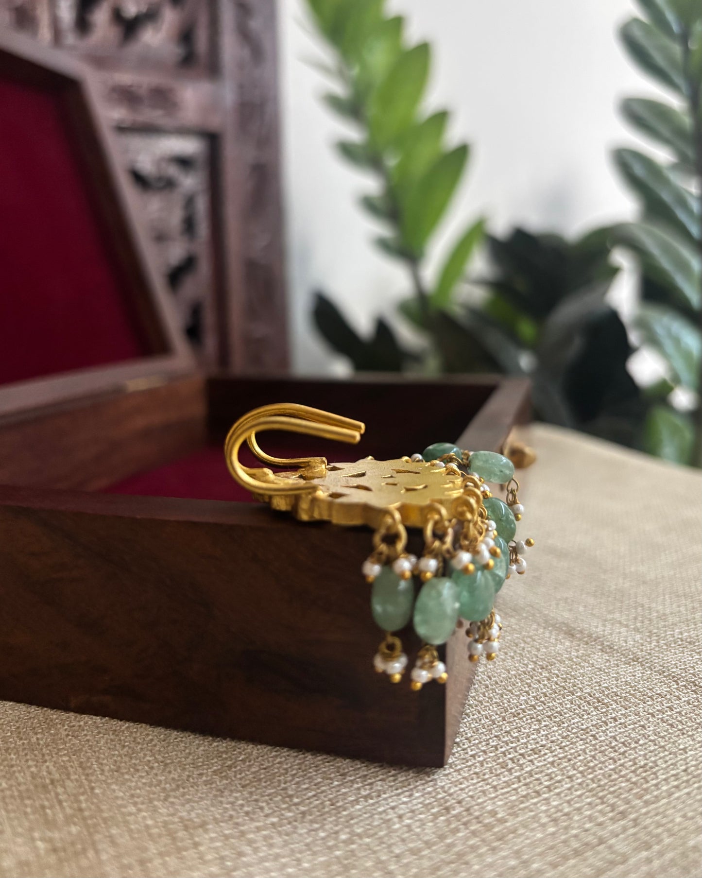 Multicolor Handcrafted Jadau Kundan Peacock Hair Pin | HA191