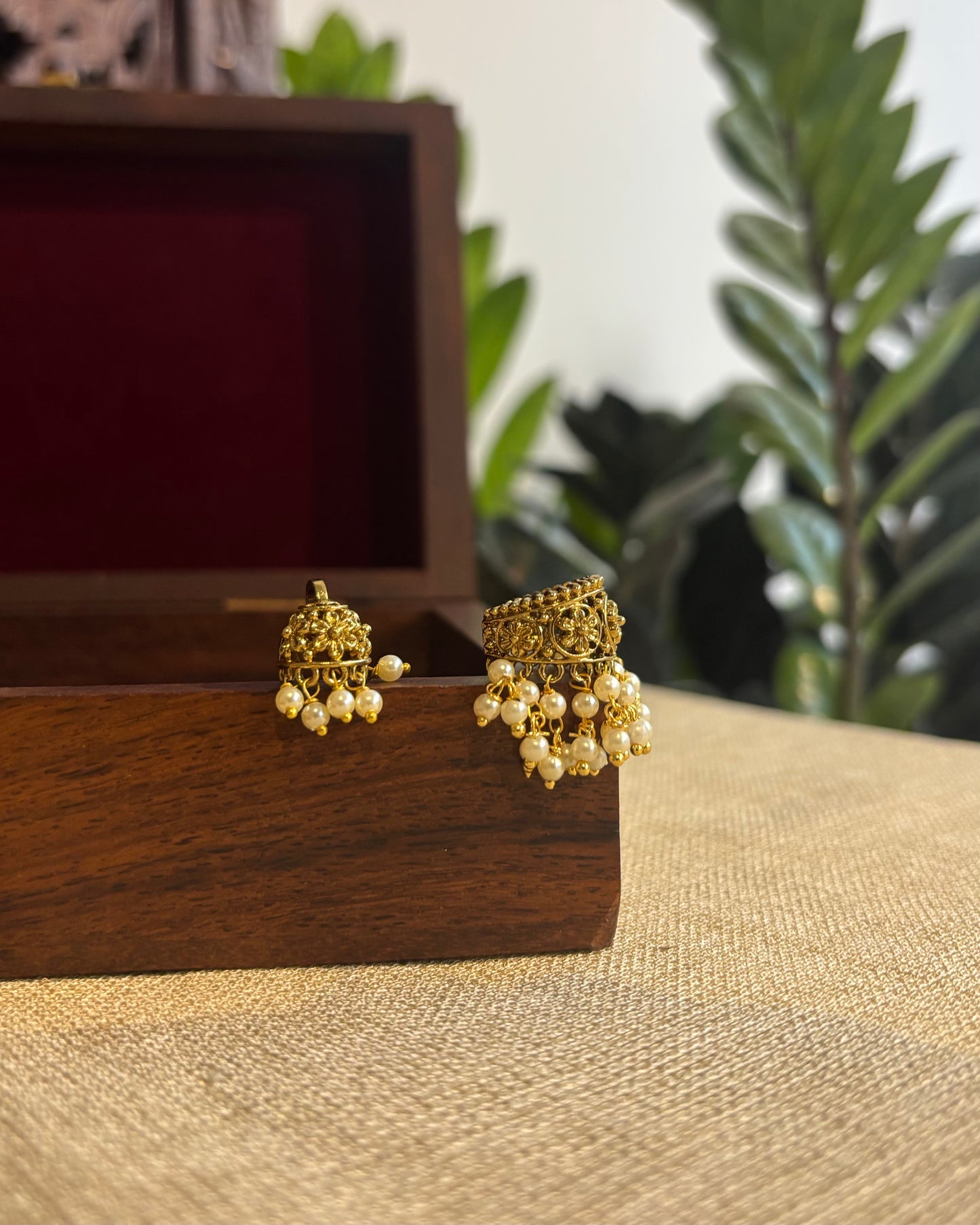 Two-Piece Jadau Kundan Bugadi Set – Middle & Top Ear Cuffs| ER141