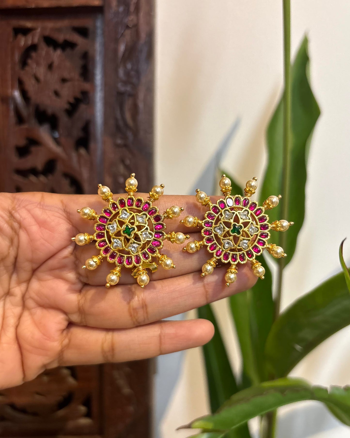 Multicolor Statement Floral Stud Earrings | ER160