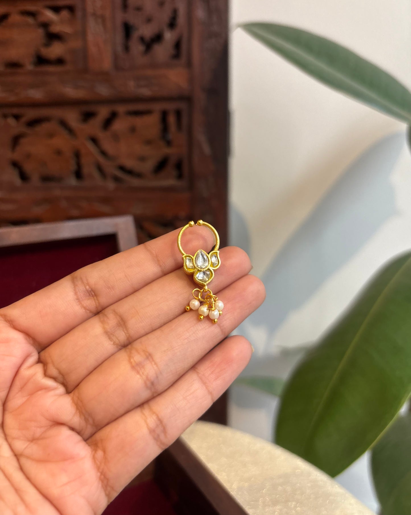 2-in-1 Reversible Jadau Kundan Nosepin | NP114