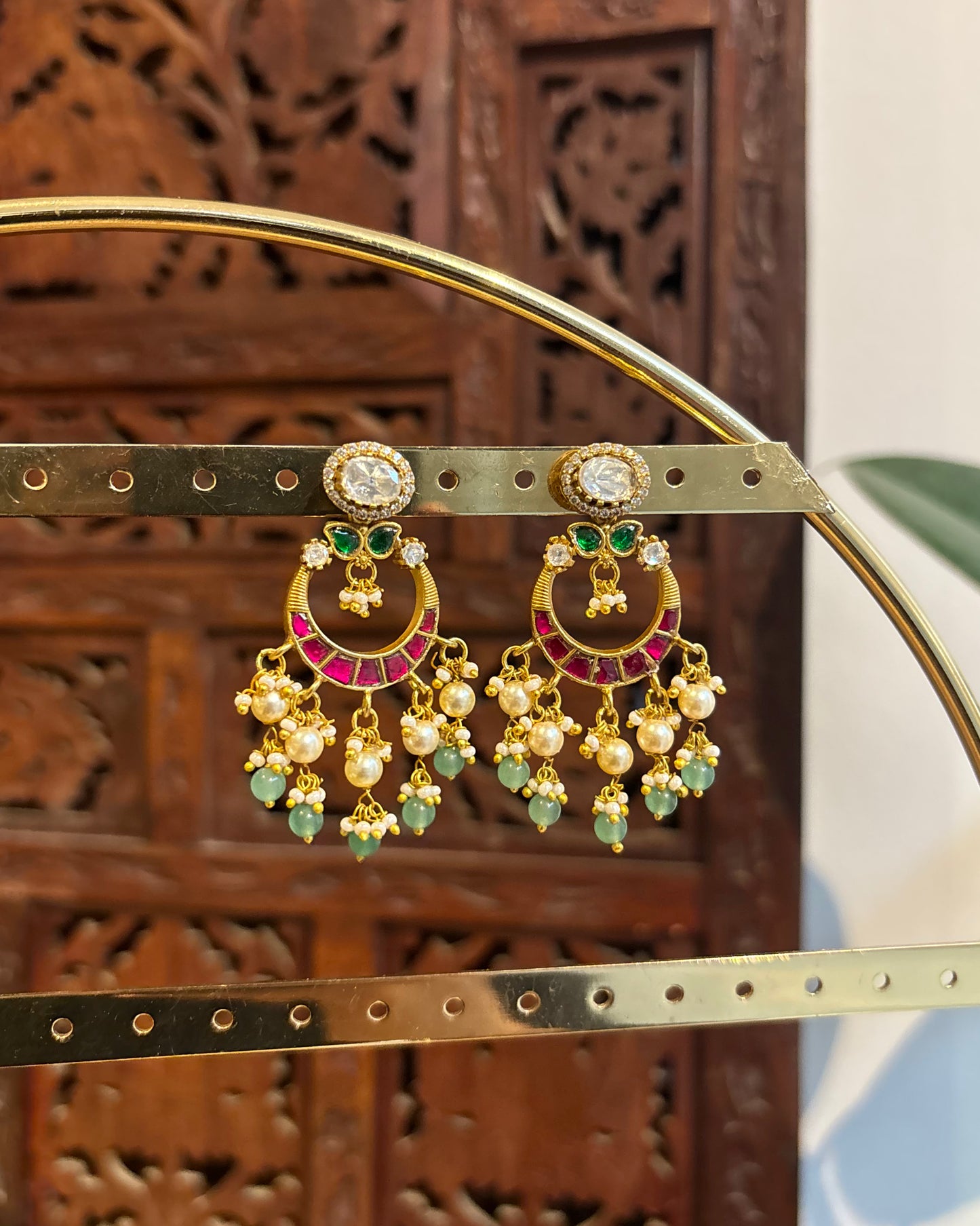 Floral Multicolor Jadau Kundan Earrings | ER225