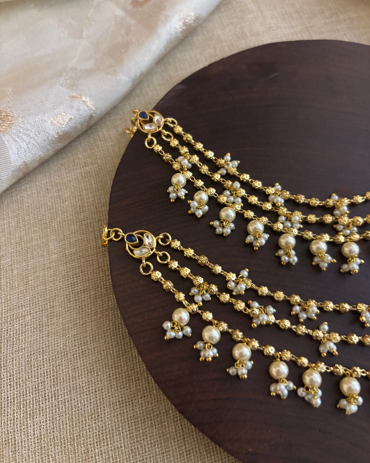 Pearl Three Layer Ear Chain | EC094