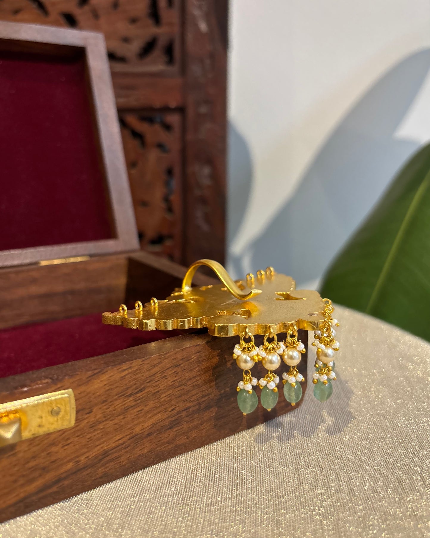 Multicolor Royal Double Pakshi Jadau Kundan Pendant | HA240