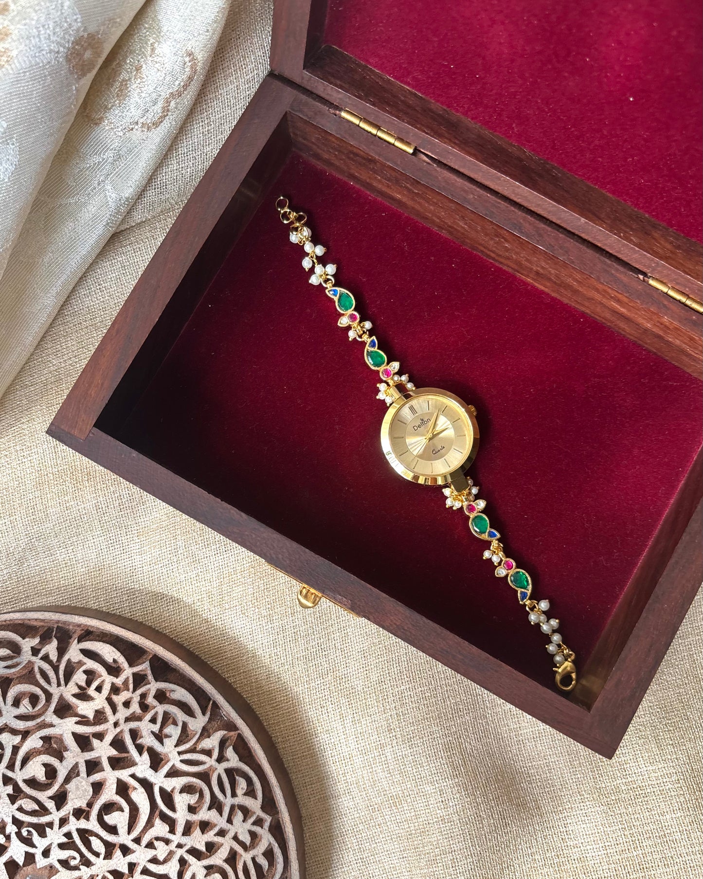 Jadau Kundan Statement Watch | WT003