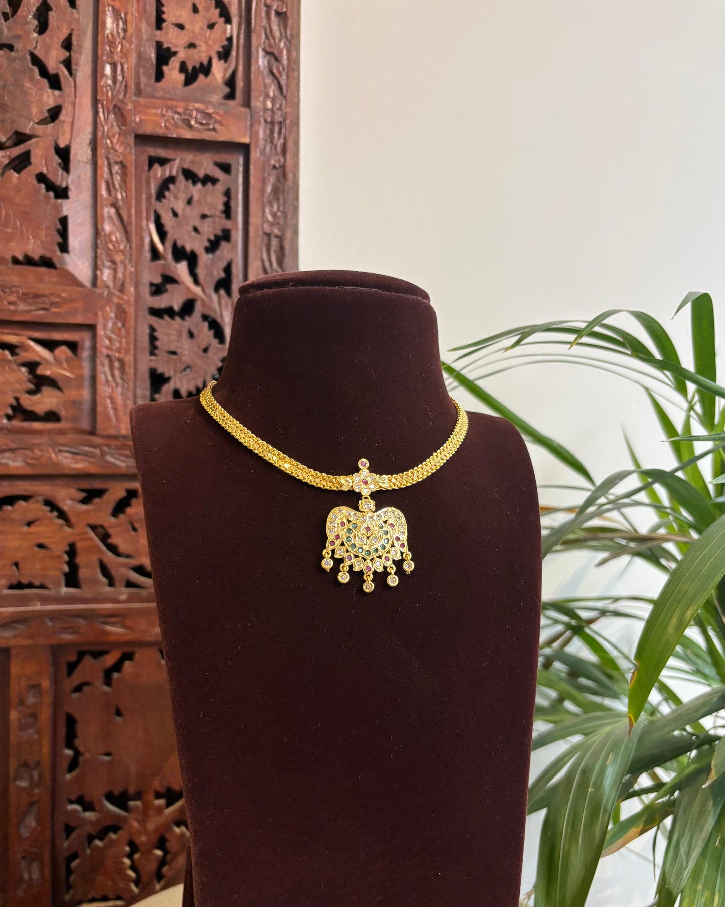 Vintage Impon Pendant Attigai Necklace | NC317