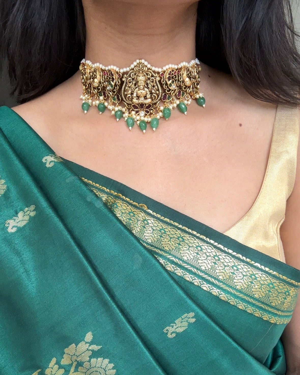 Antique Lakshmi Choker Necklace Set | NC127