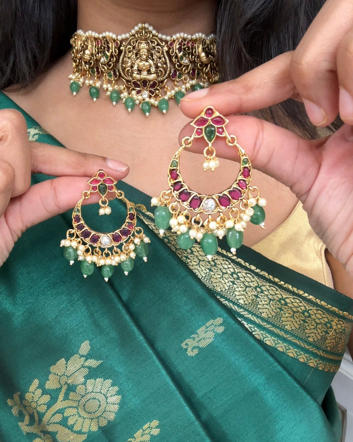 Antique Lakshmi Choker Necklace Set | NC127