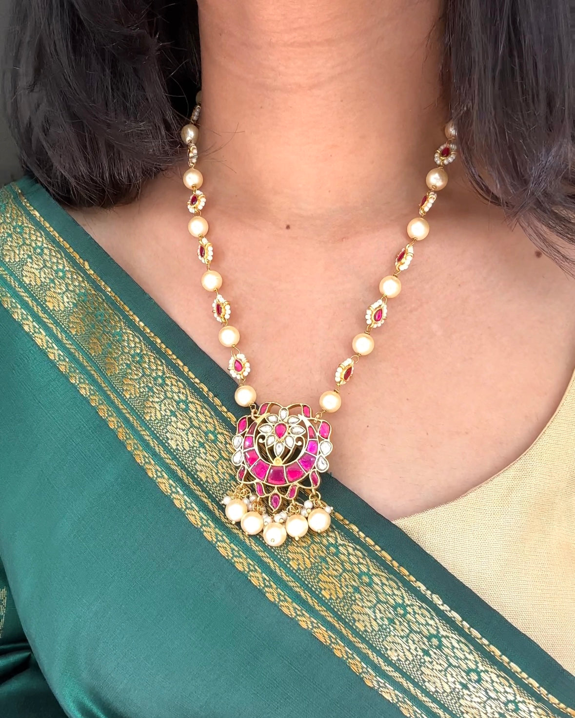 Jadau Kundan Floral Necklace | NC128