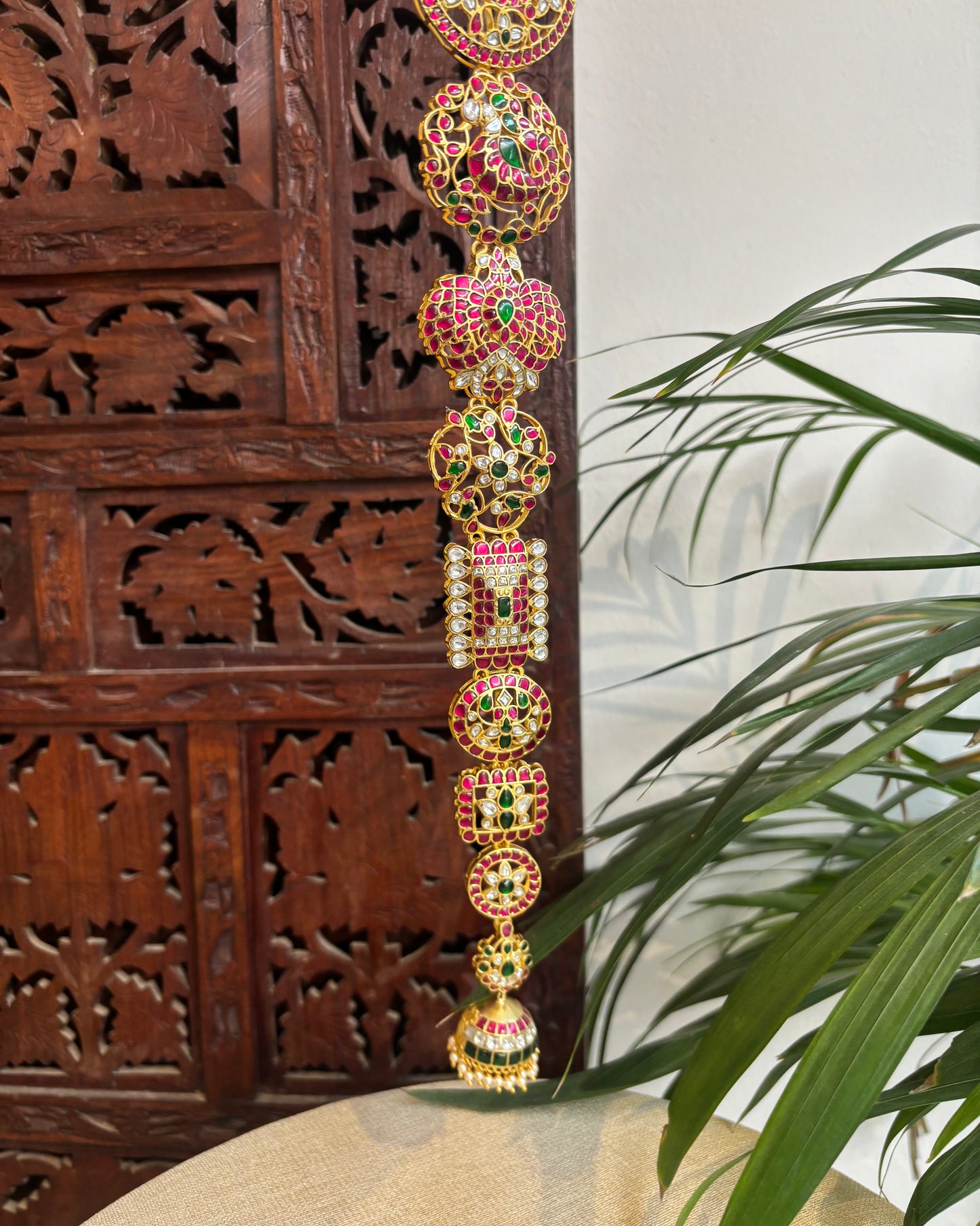 Jadau Kundan Long Bridal Hair Accessory | HA253