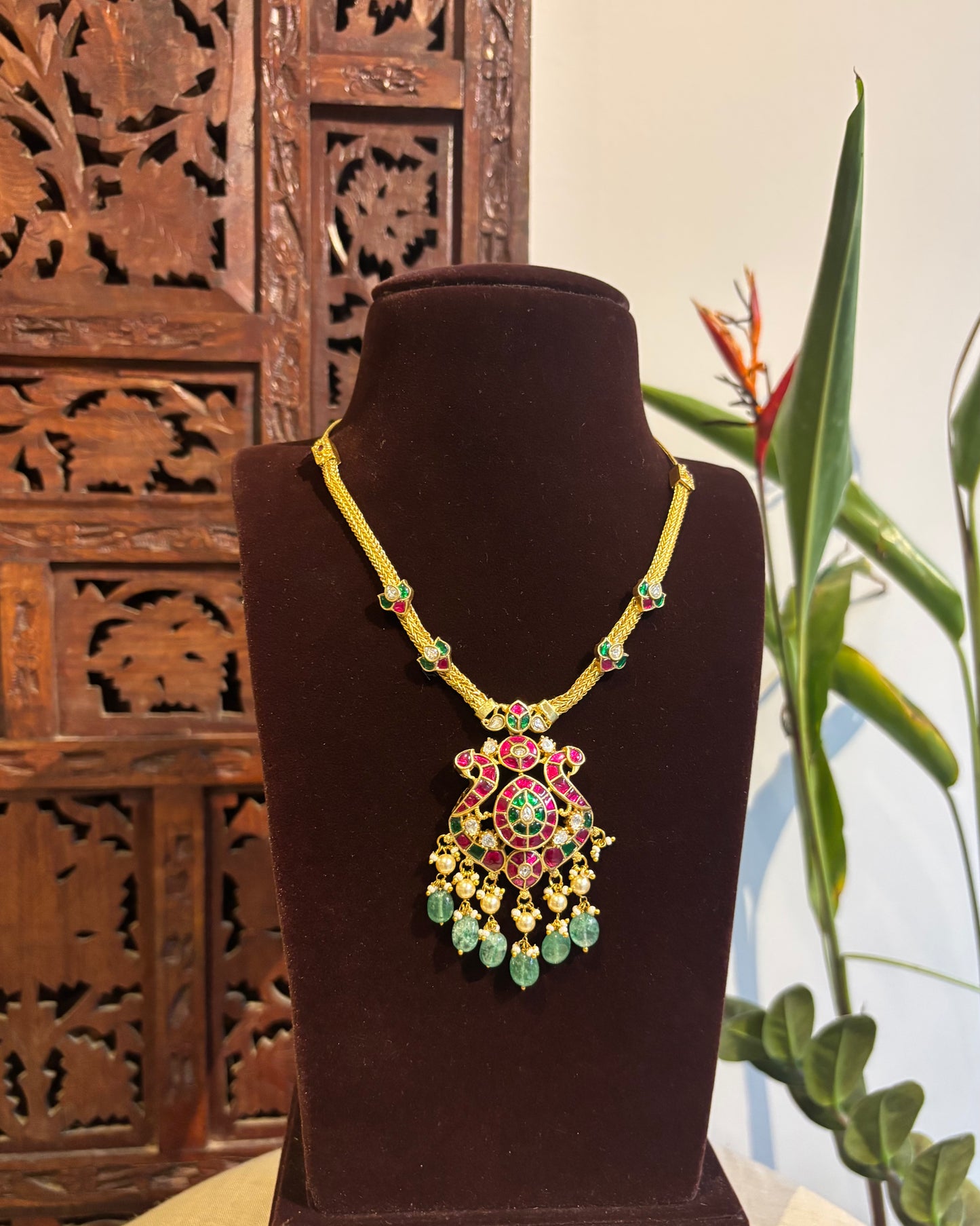 Bloom and Birds Necklace with Matching Earrings | NC252