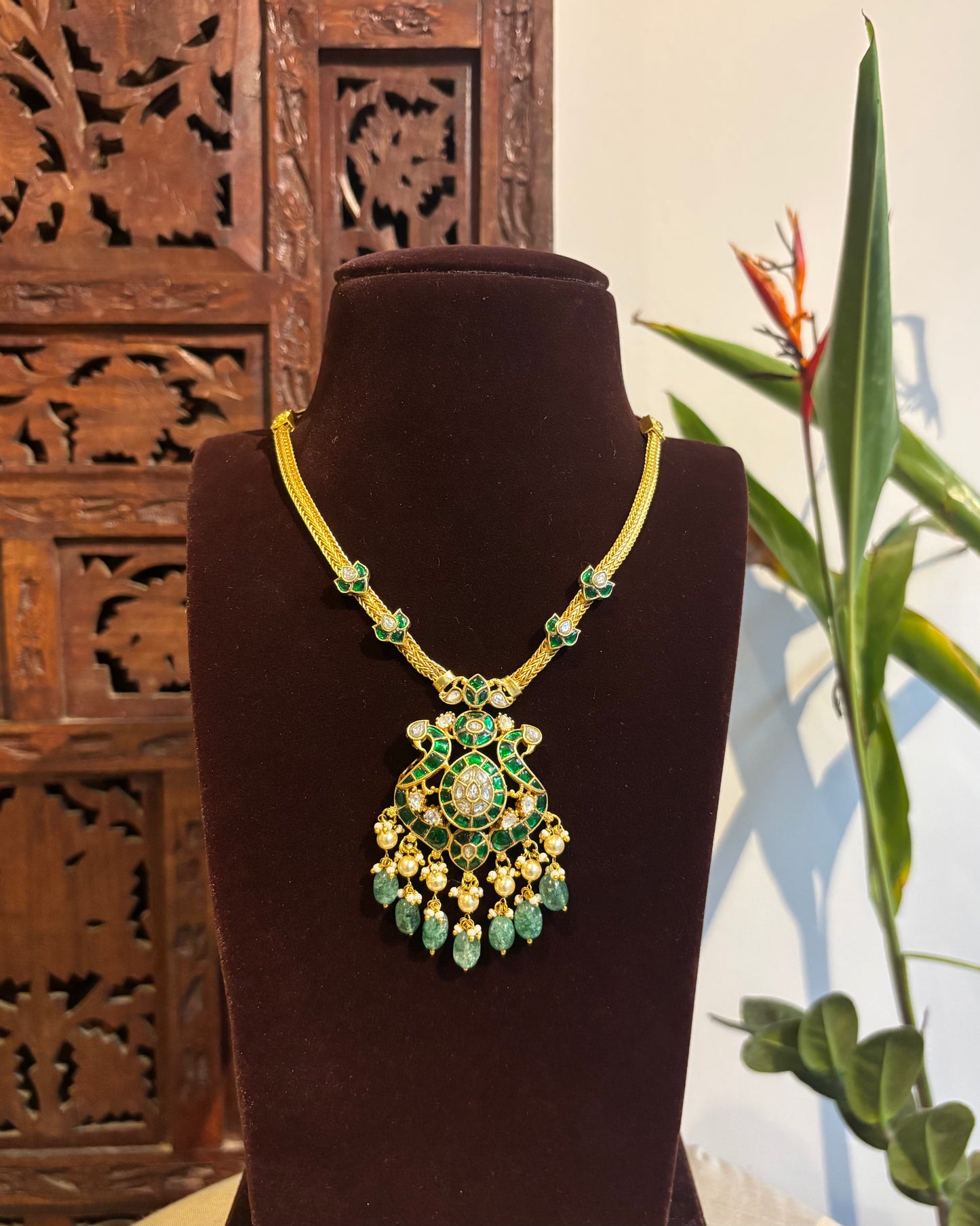 Bloom and Birds Necklace with Matching Earrings | NC253