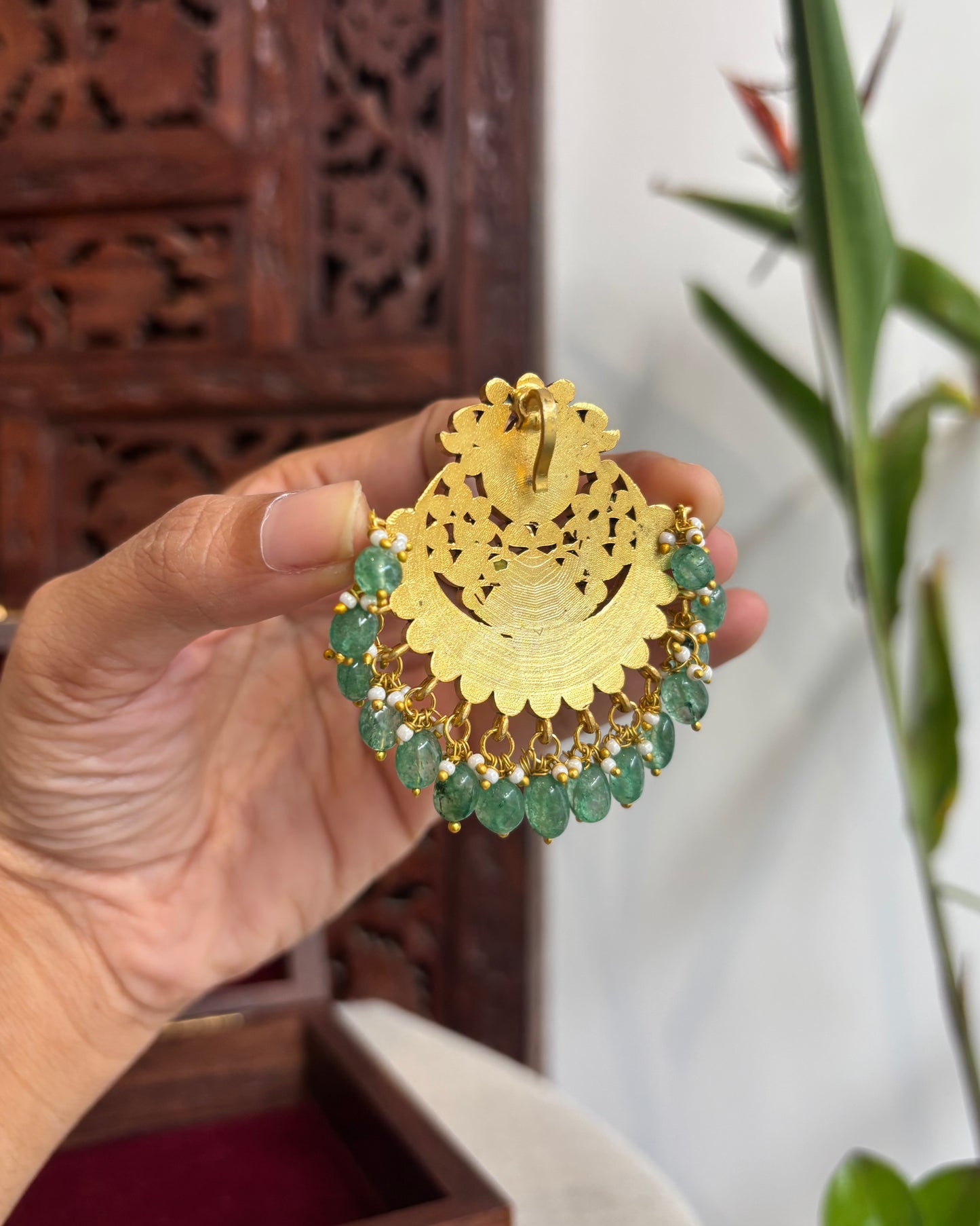 Multicolor Handcrafted Jadau Kundan Peacock Hair Pin | HA206