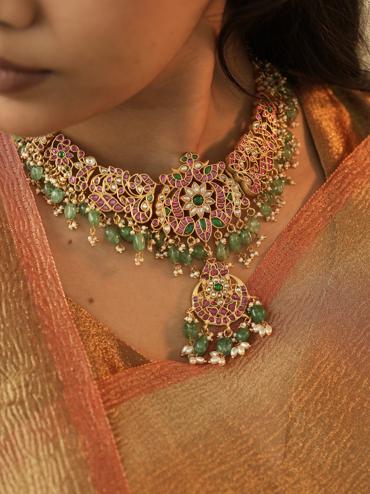 Floral Jadau Kundan Necklace