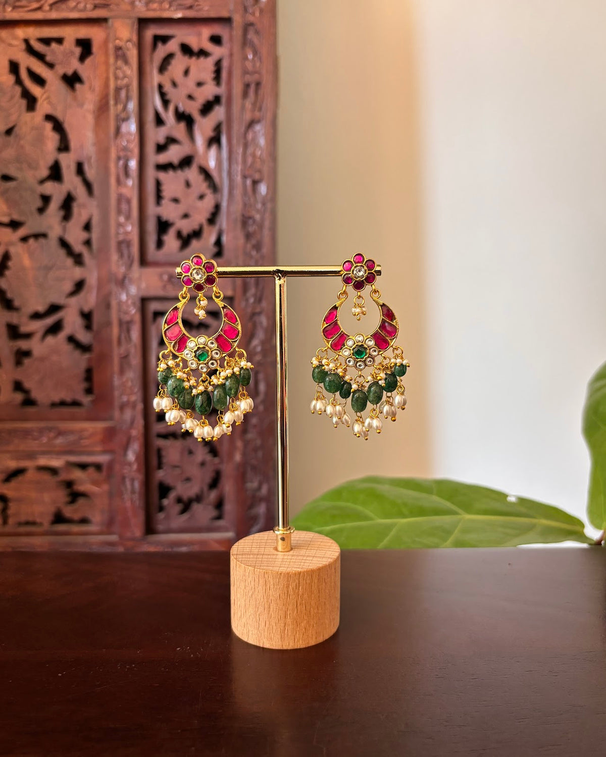 Blooming Jadau Jhumkas | Handmade Gold-Plated Traditional Earrings | ER491